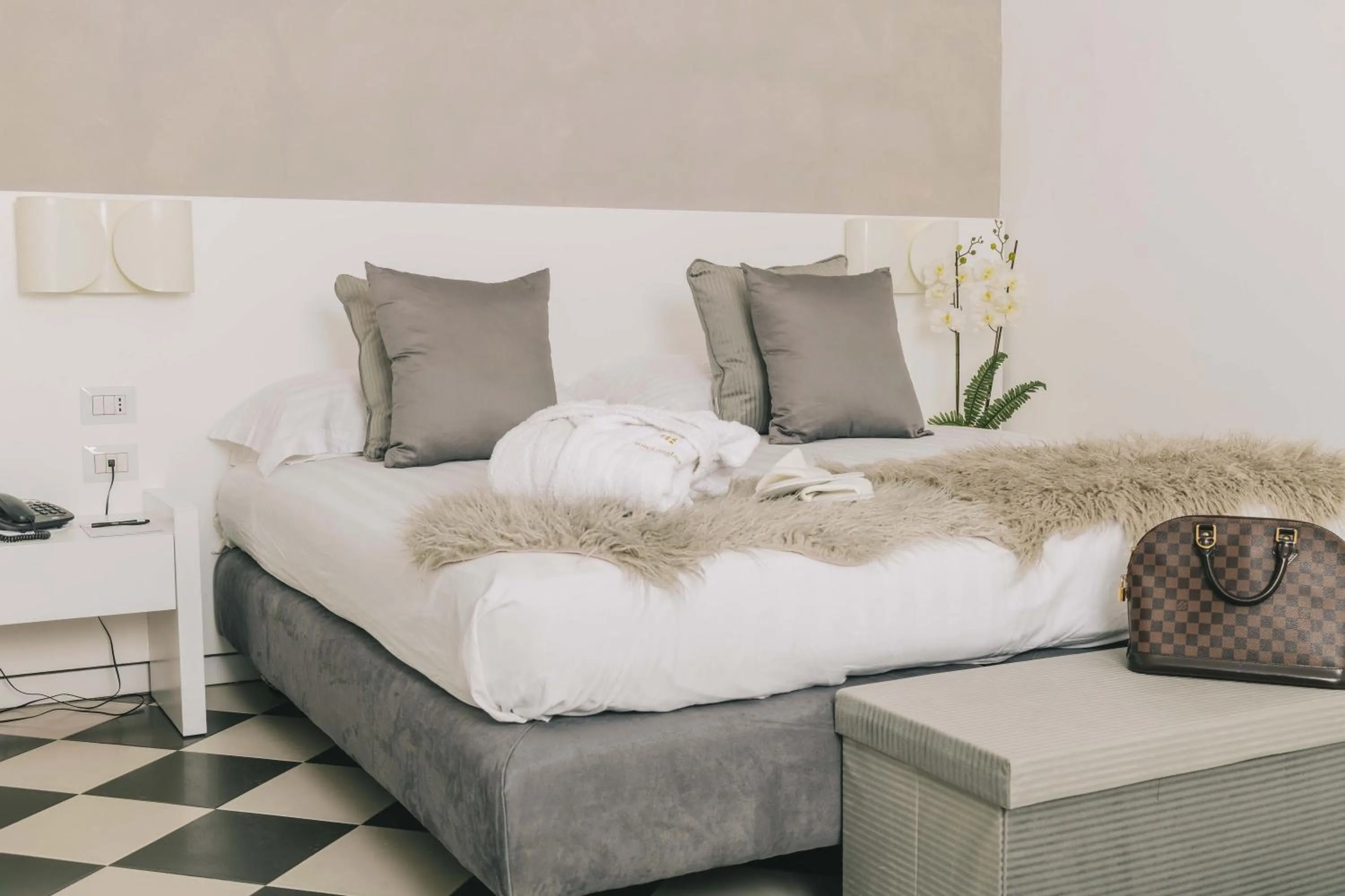 Bedroom, Bed in Hotel Stabia