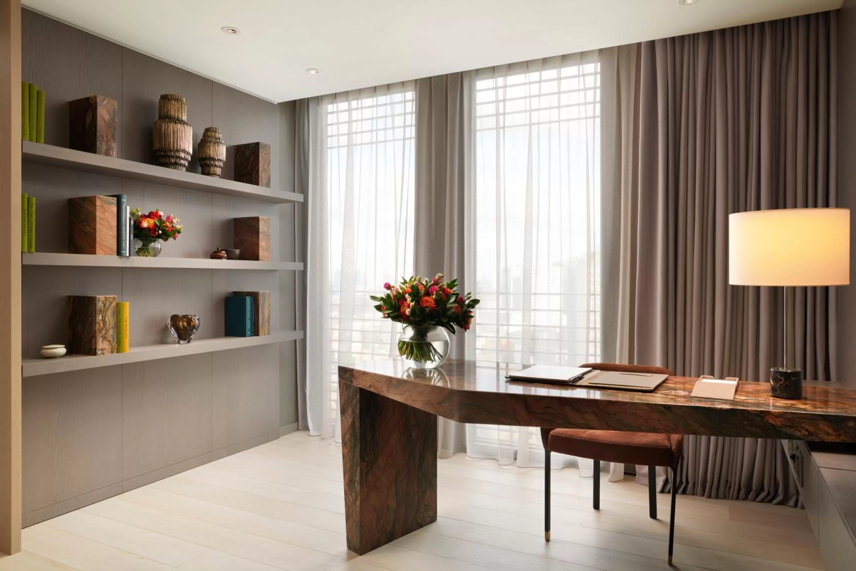 Bedroom in Pan Pacific London