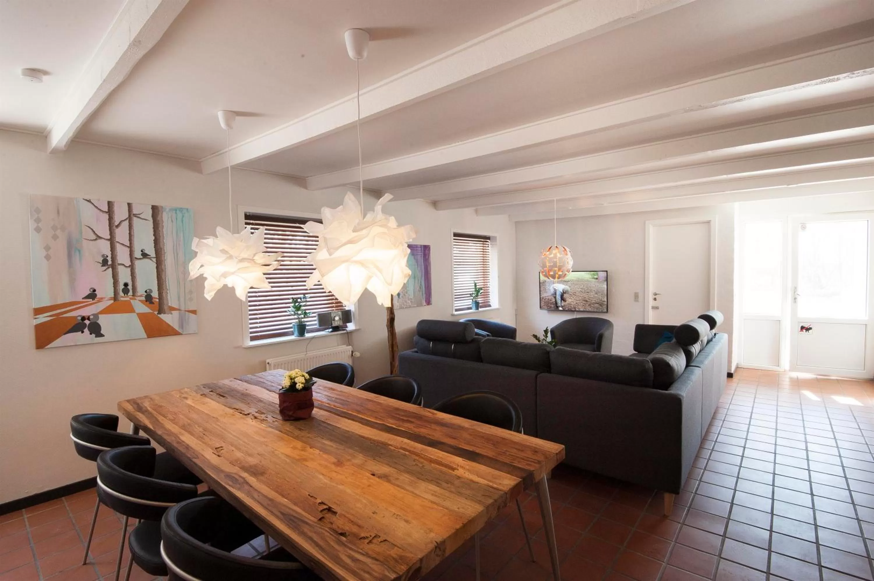 Communal lounge/ TV room, Dining Area in Benniksgaard Bed & Breakfast