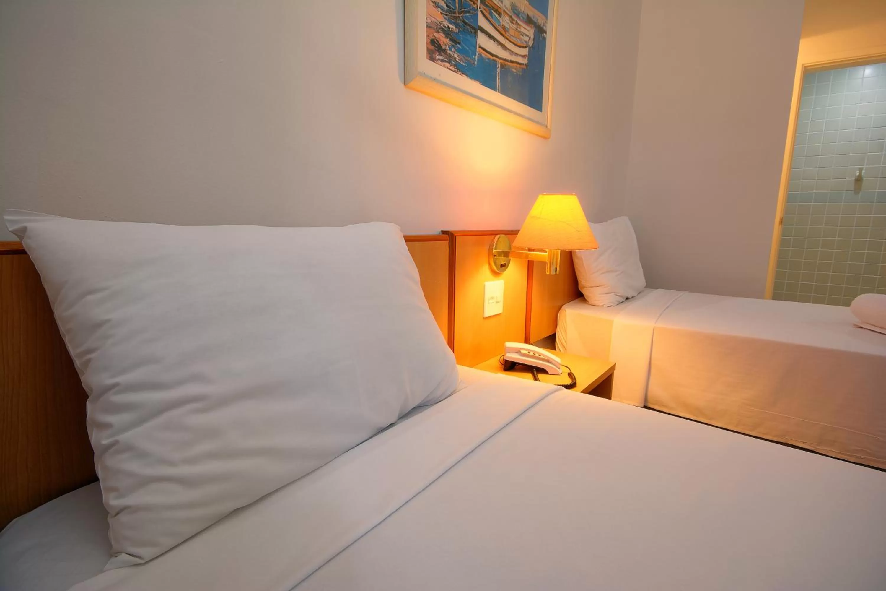 Bed in Fênix Hotel Limeira