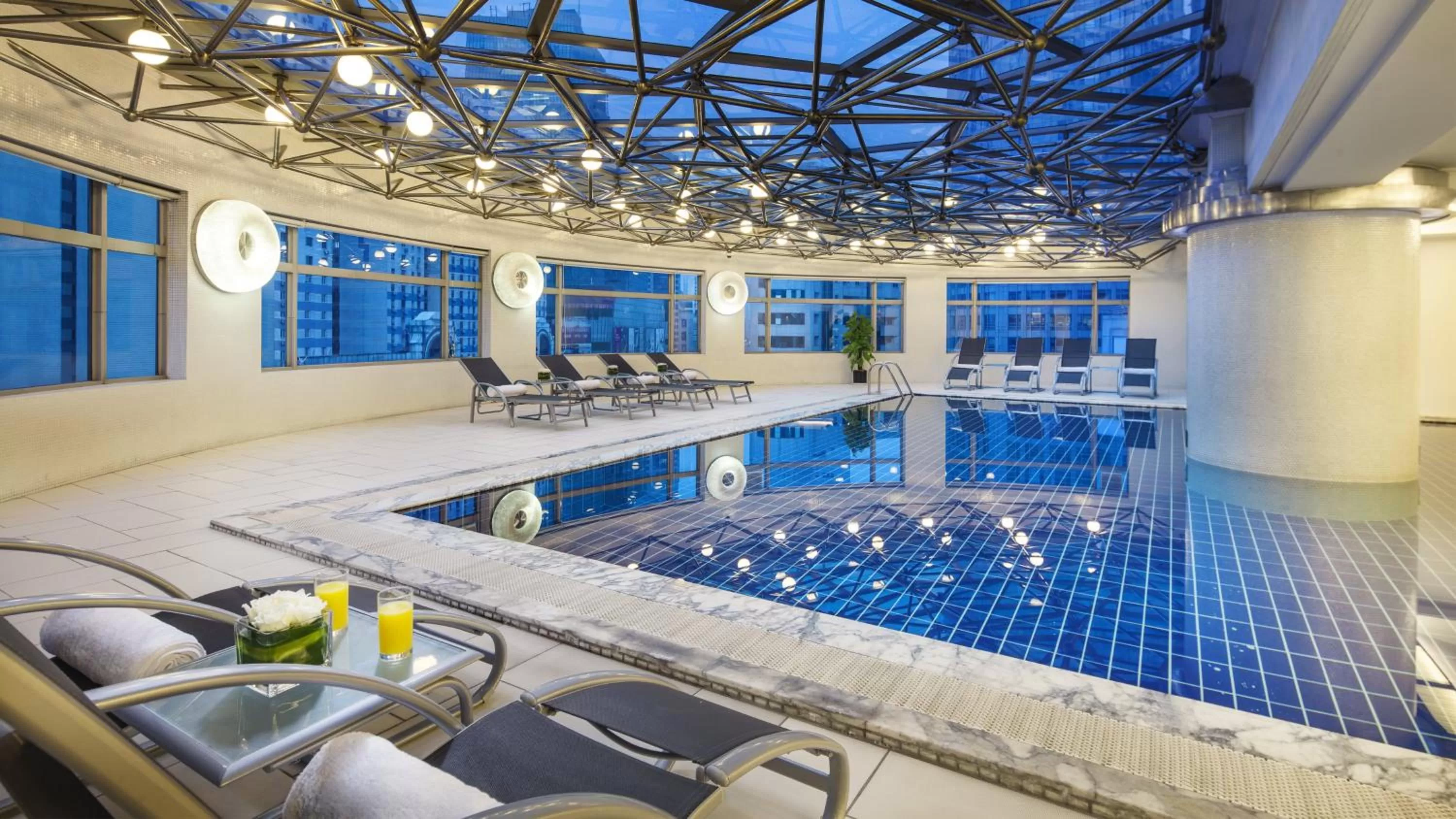 Swimming pool in InterContinental Shanghai Pudong by IHG