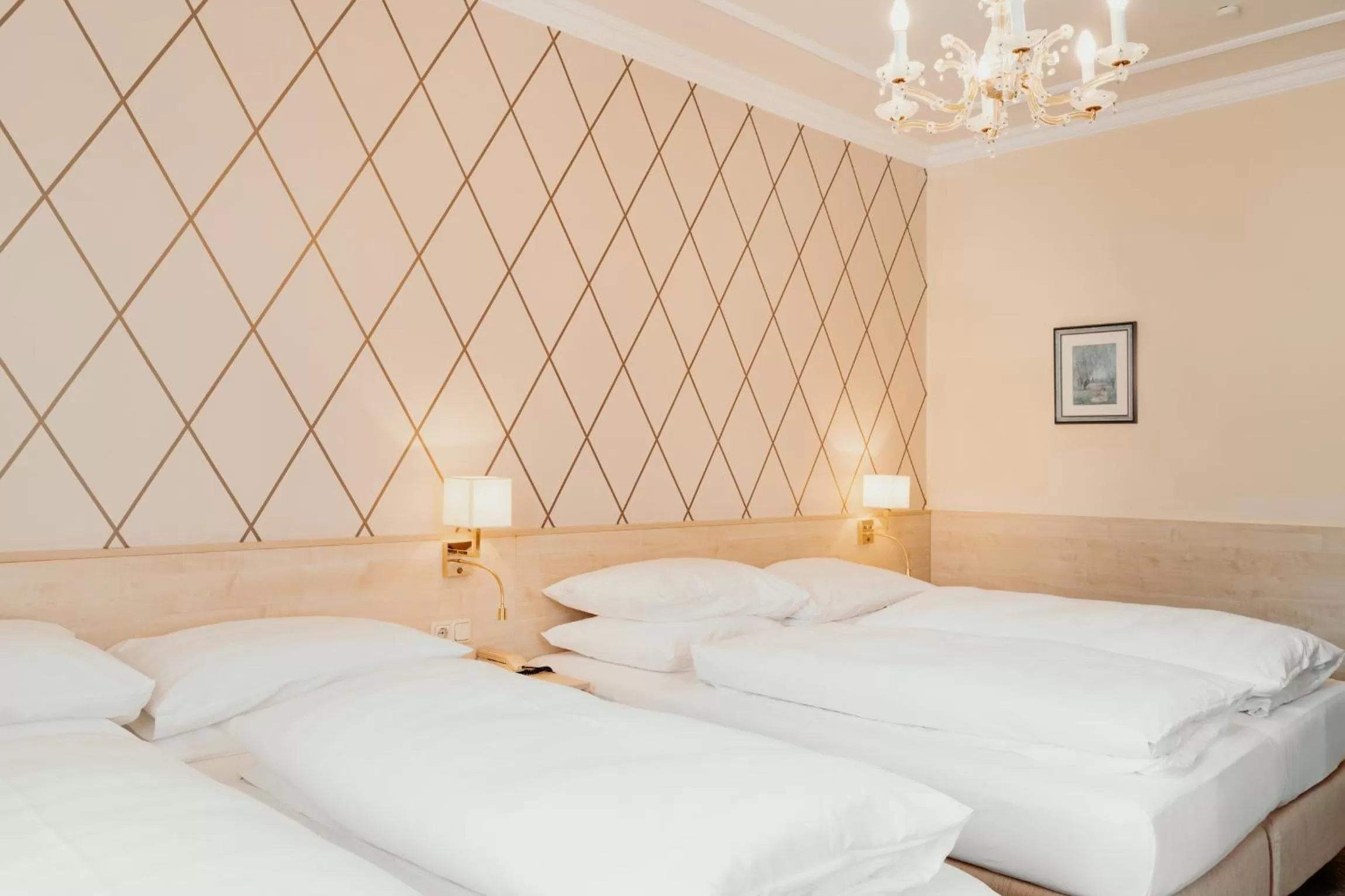 Bed in Hotel Scherer