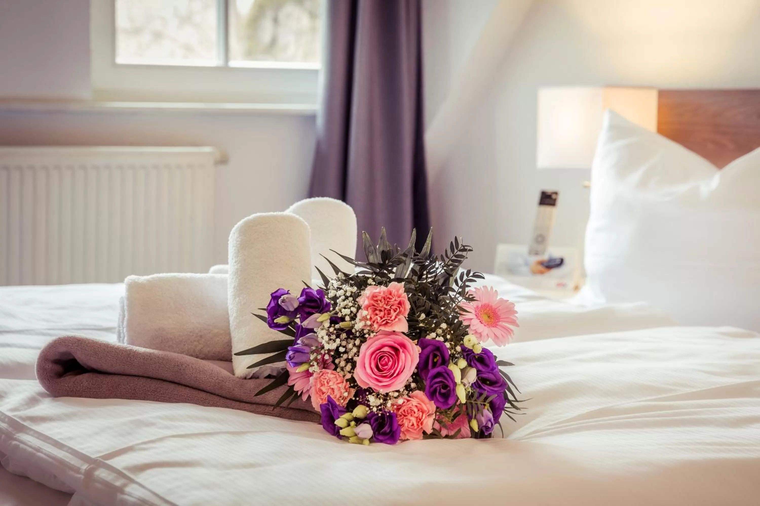 Decorative detail, Bed in Hotel am Rugard