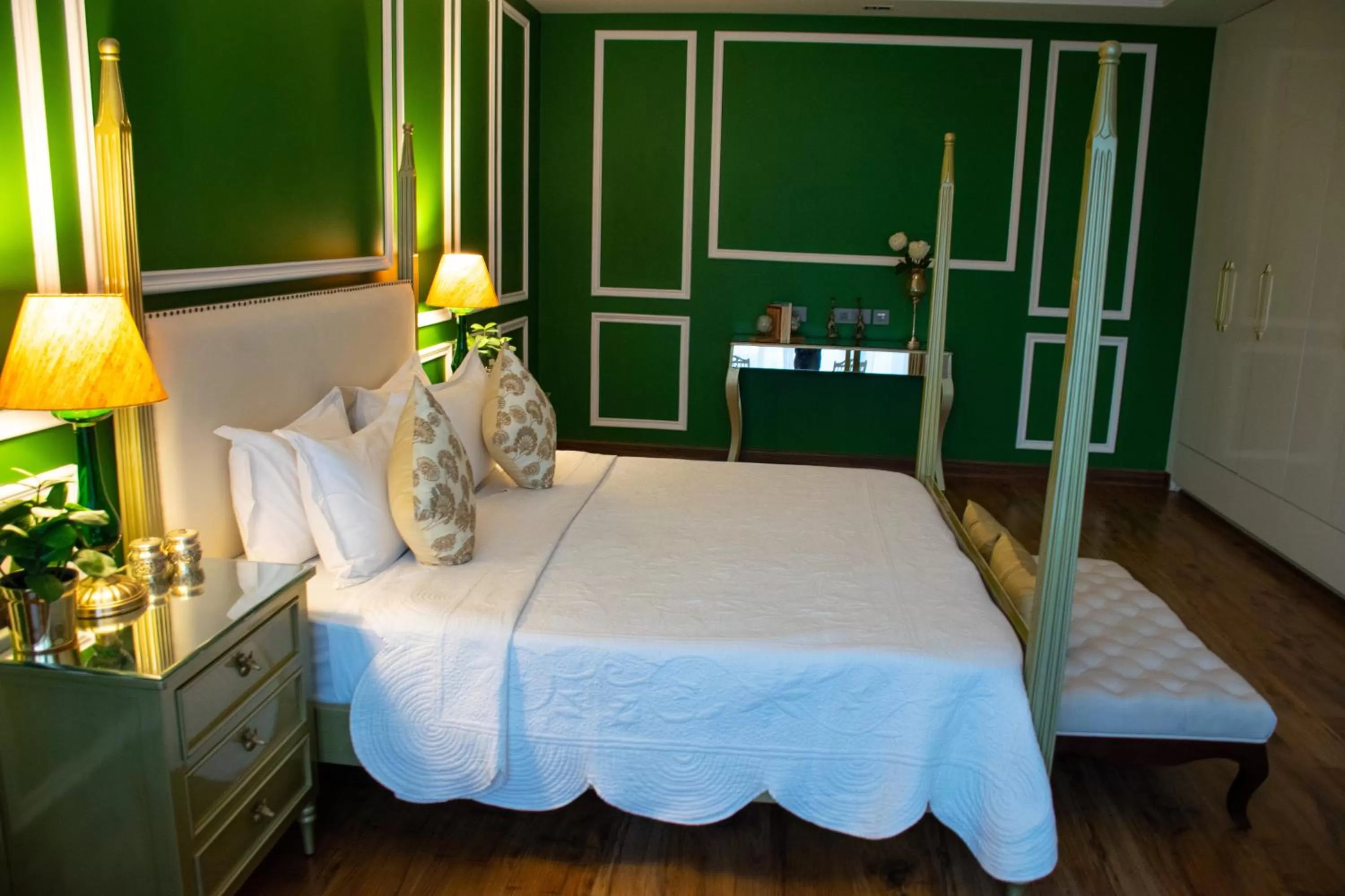 Bed in Dileep Kothi - A Royal Boutique Luxury Suites in Jaipur
