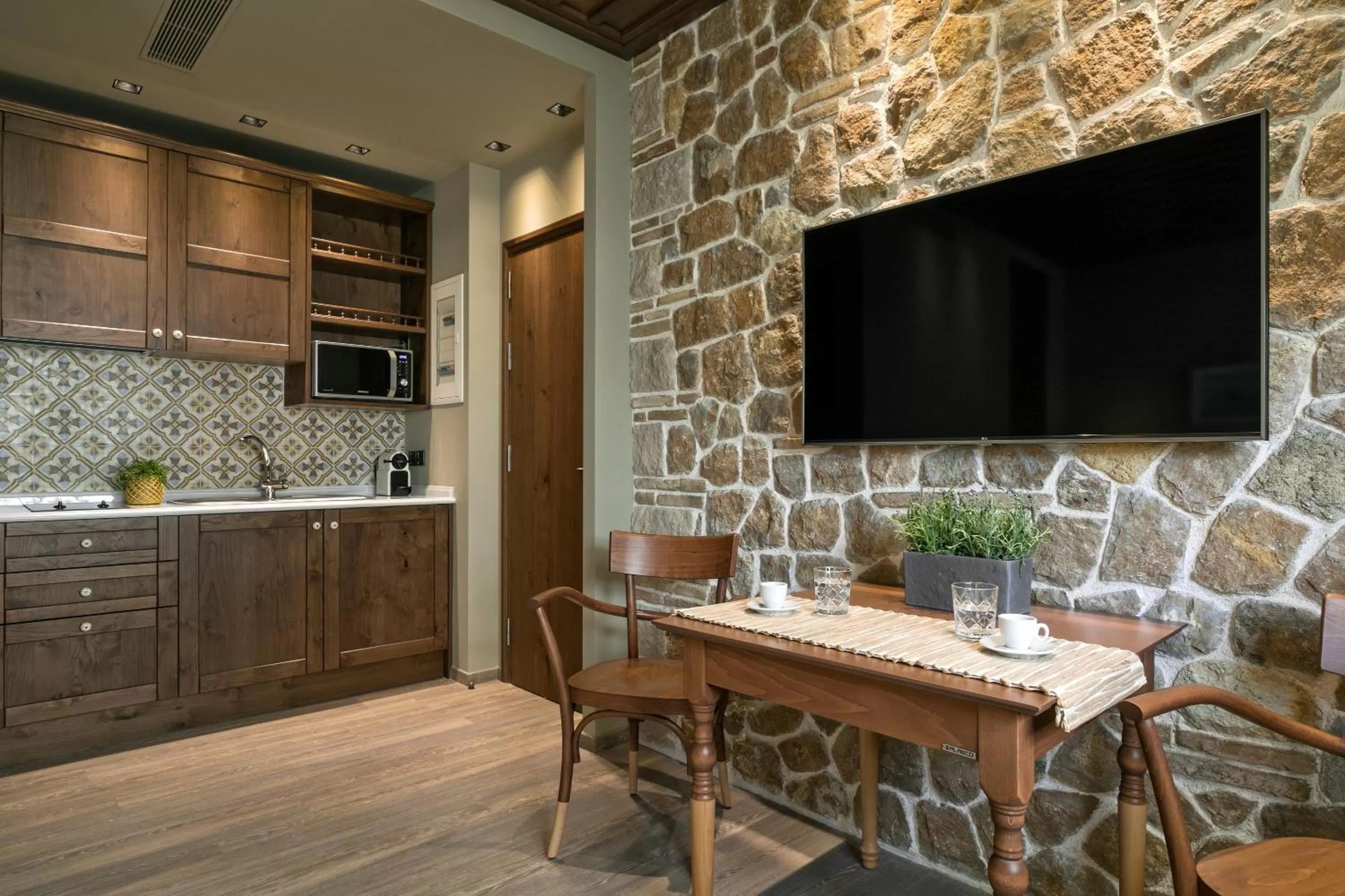 Kitchen or kitchenette in Estia Boutique Apartments