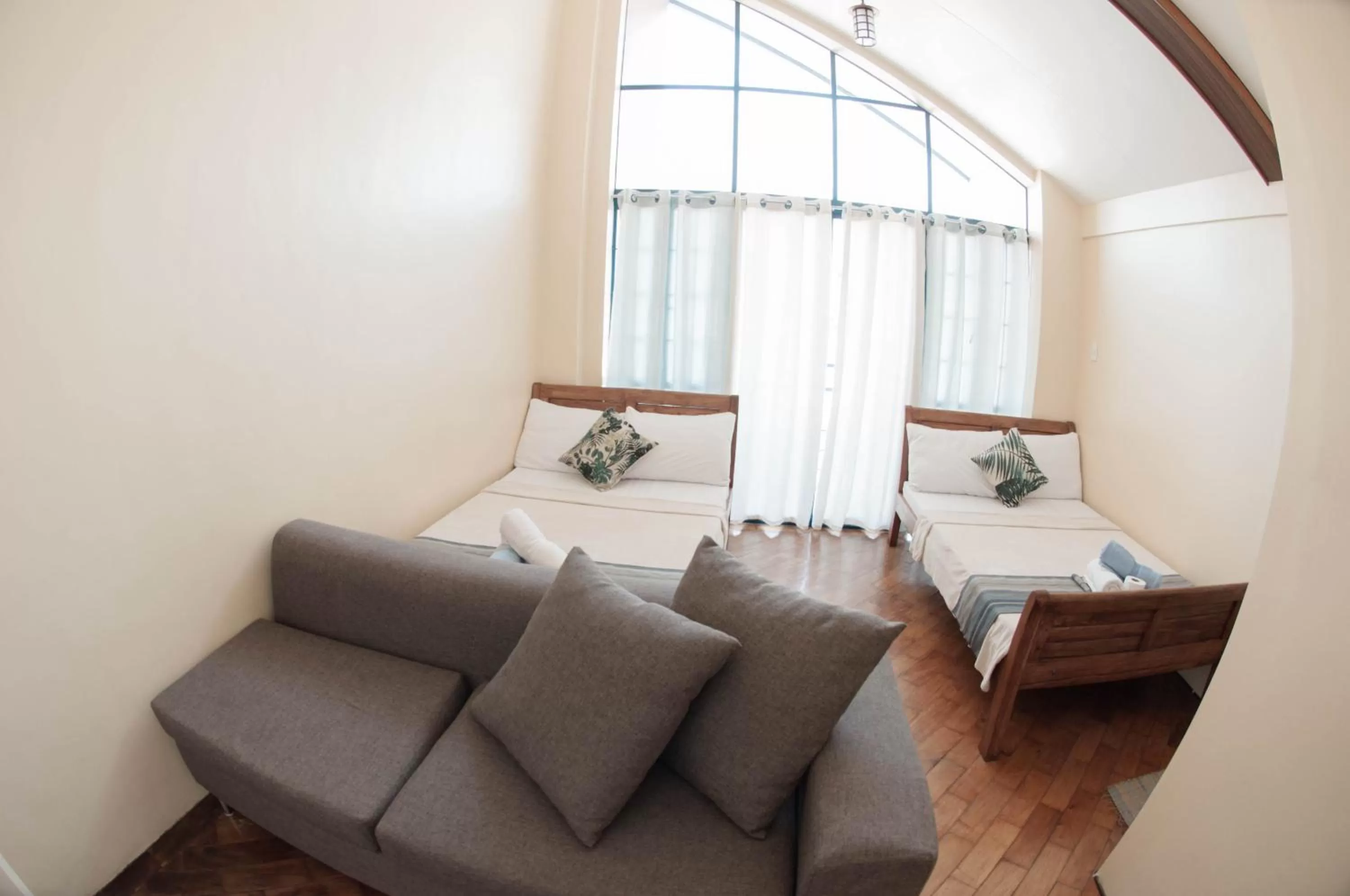 Bed in The Half House by Elmar Cabin