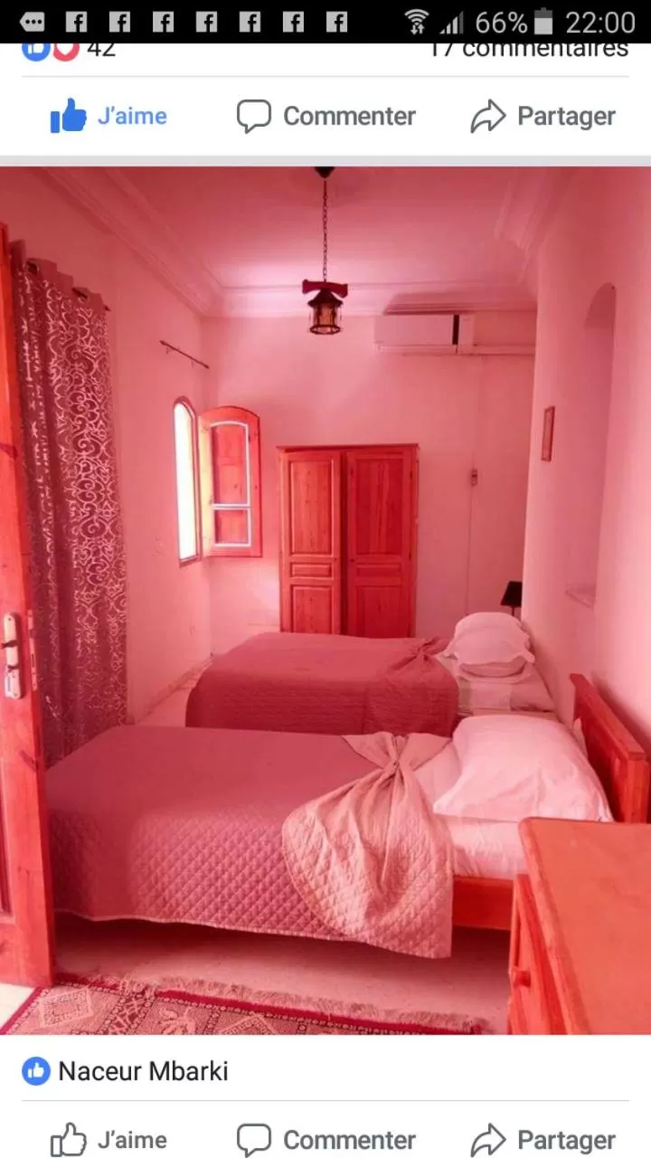 Bedroom, Bed in Residence Tozeur Almadina