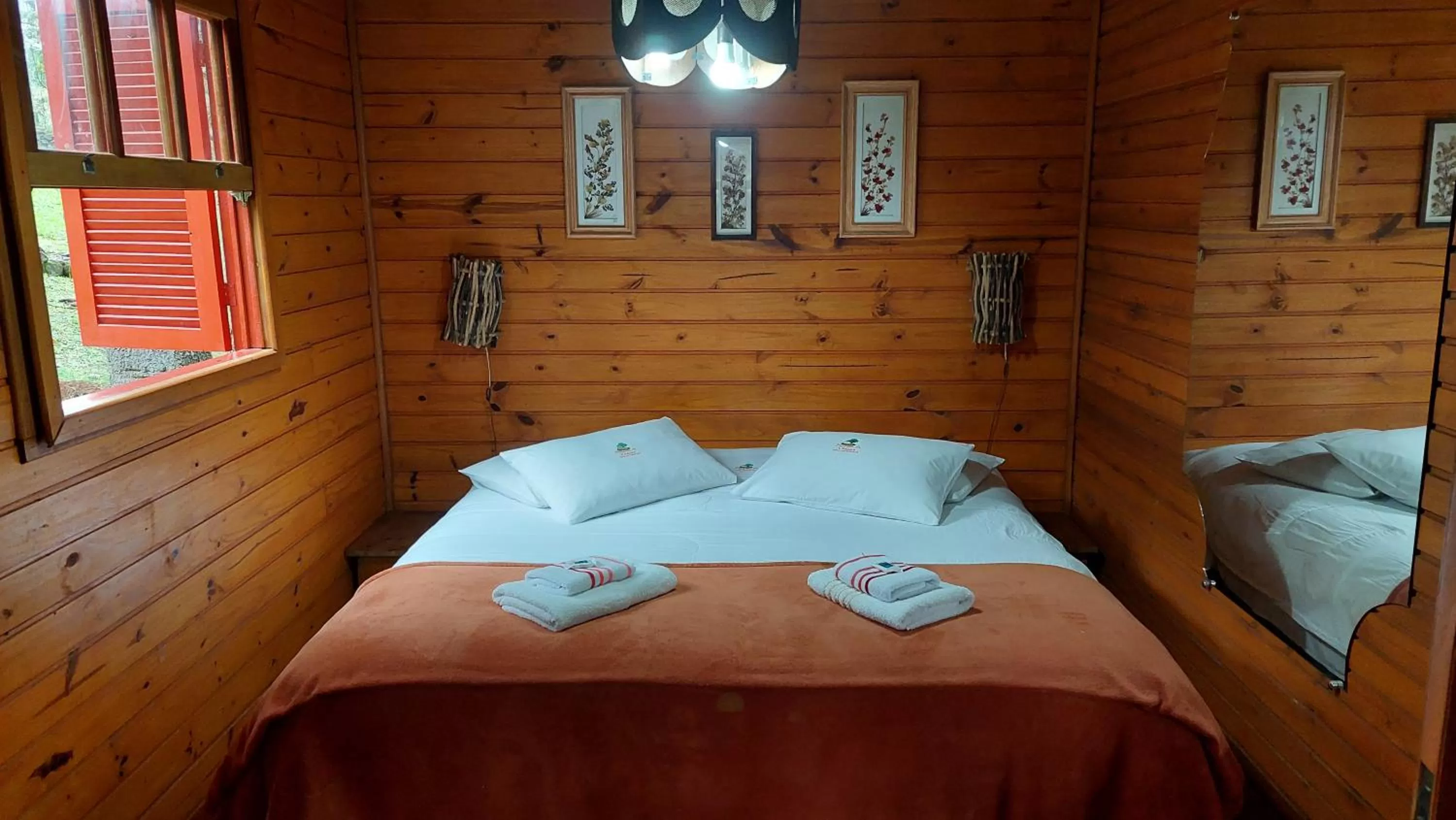 Bed in Pousada da Chacara