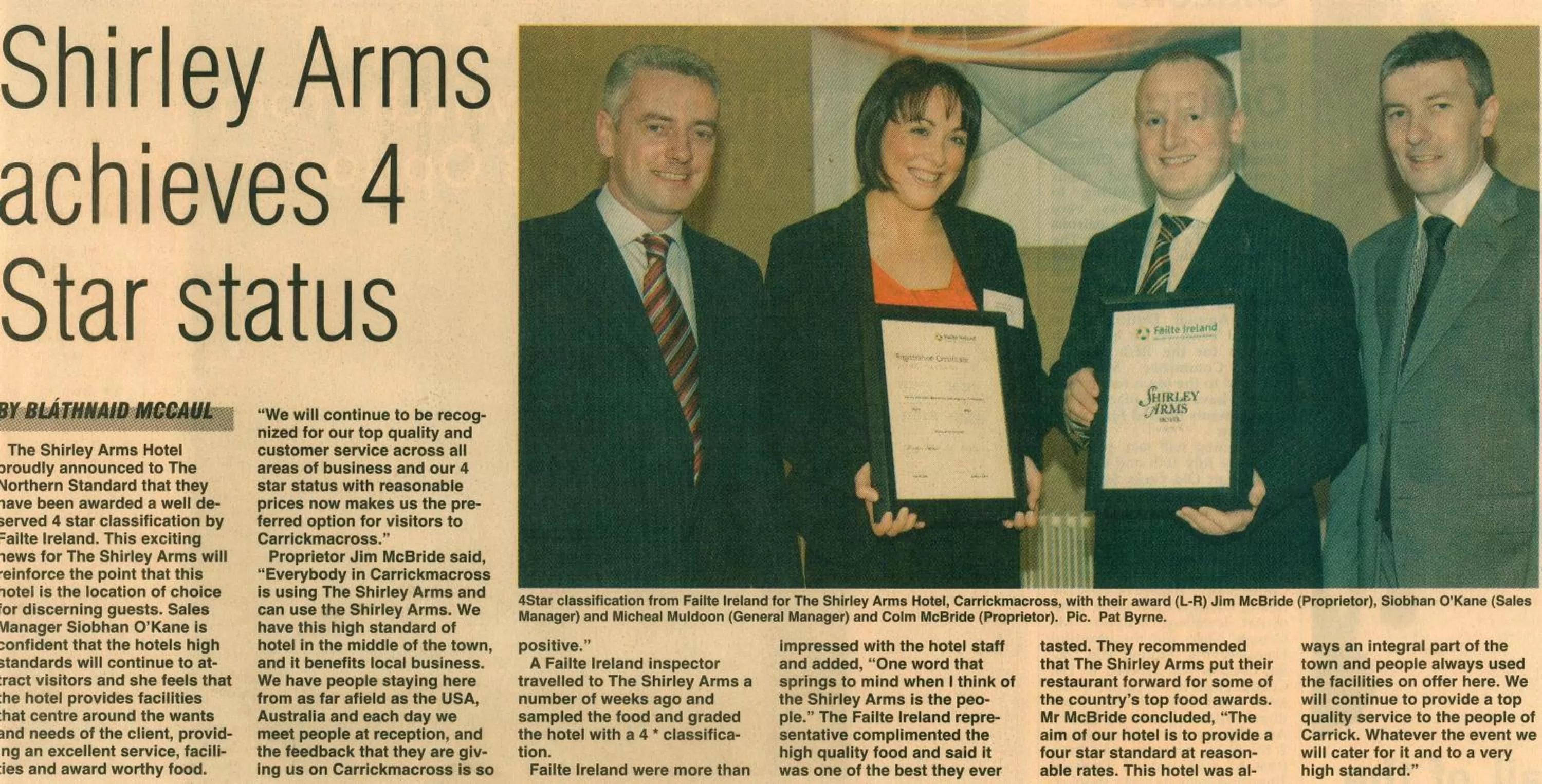 Staff in The Shirley Arms Hotel