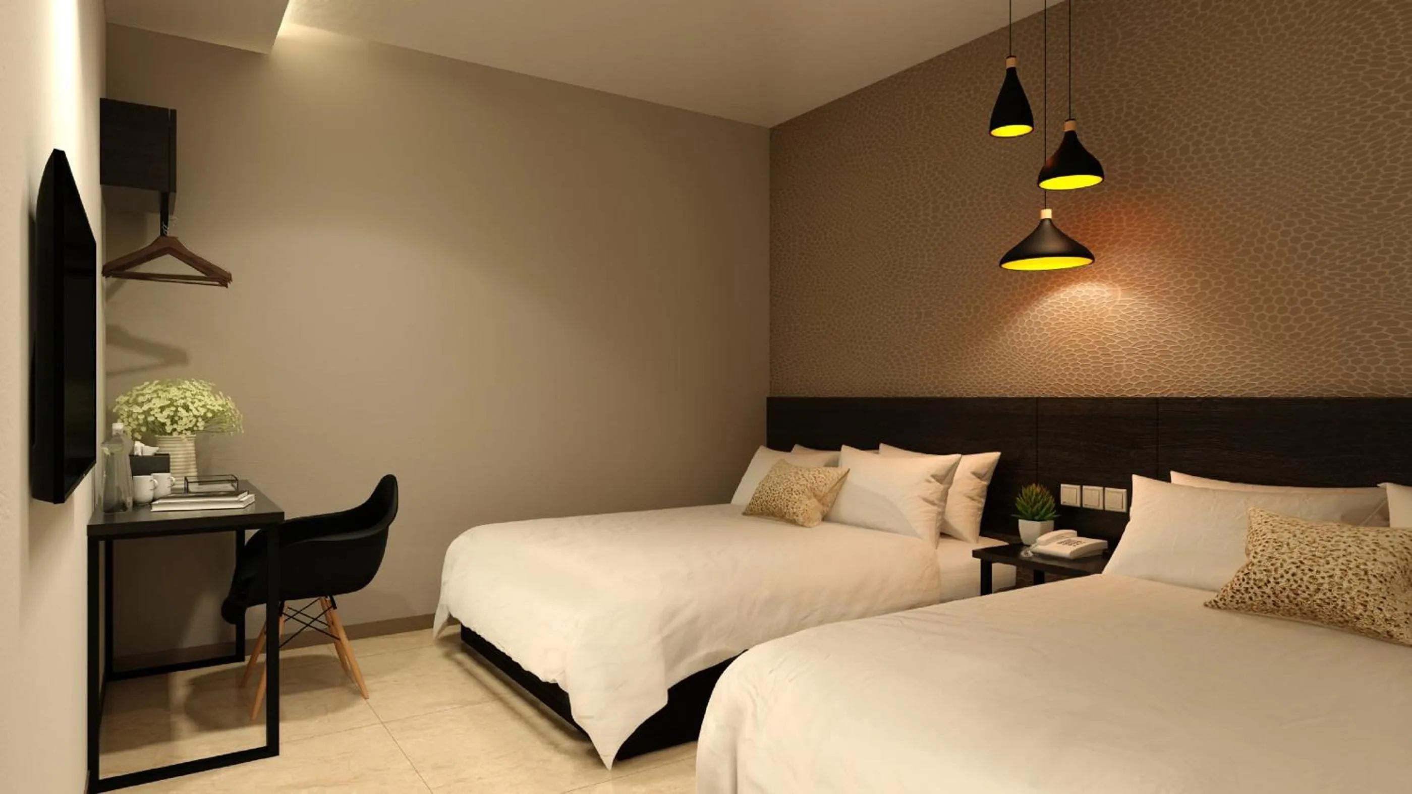 Bedroom, Bed in The Square Hotel