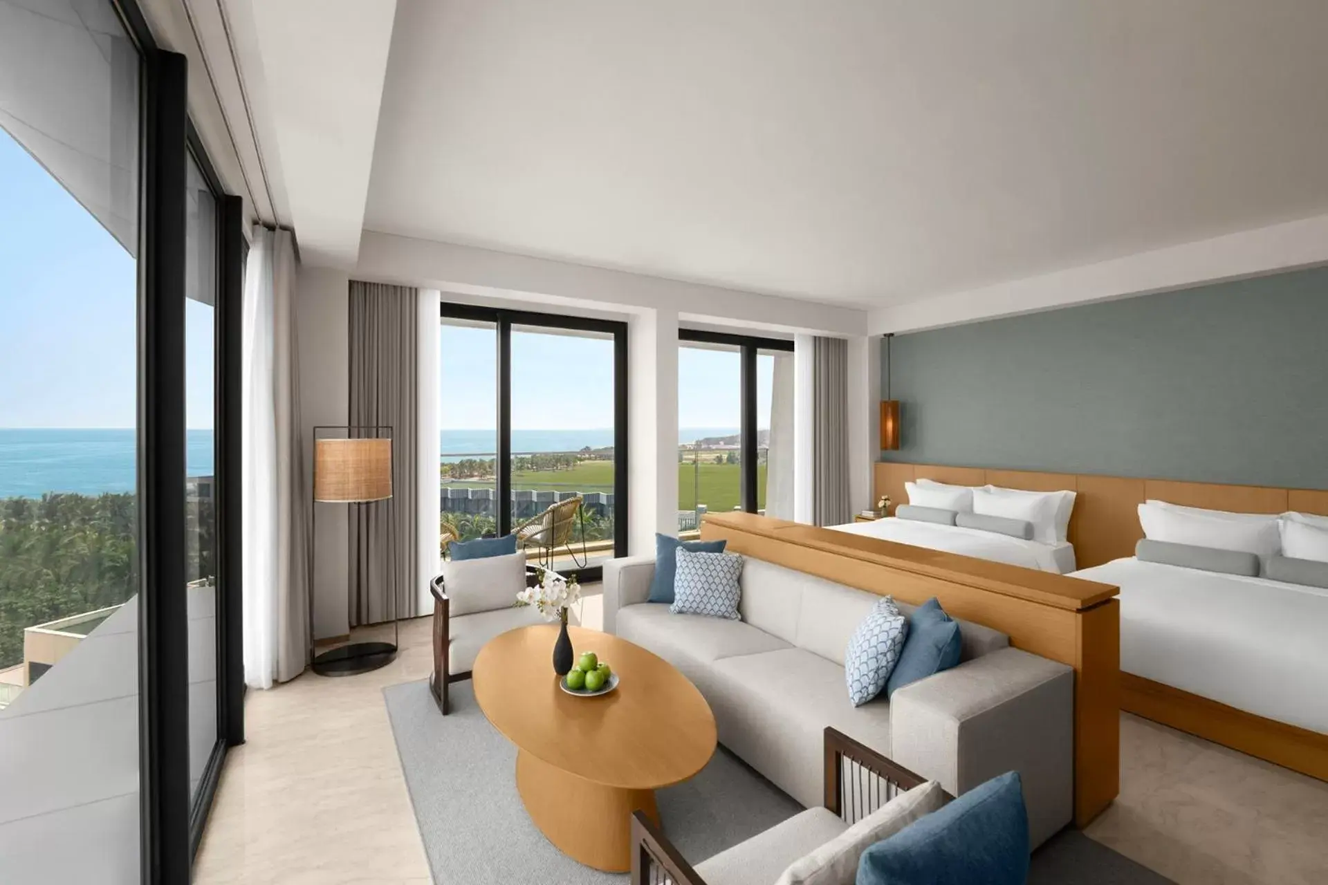 Corner Suite Twin Ocean View with Monogram Lounge Access - Mini-bar included once per stay, Daily Guest Activities in Shilla Monogram Danang Corner Suite Twin Ocean View with Monogram Lounge Access - Mini-bar included once per stay, Daily Guest Activities in Shilla Monogram Danang