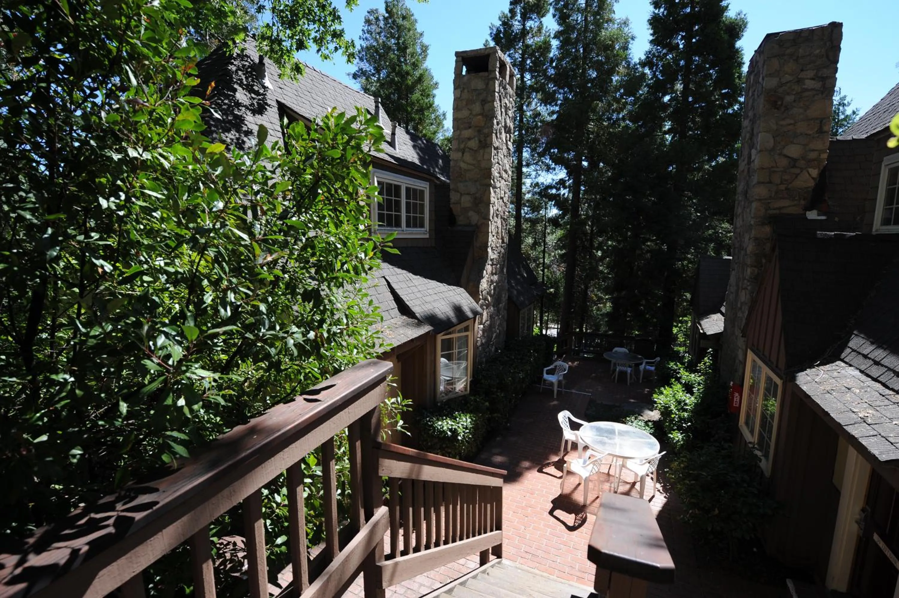 Patio in Saddleback Inn at Lake Arrowhead