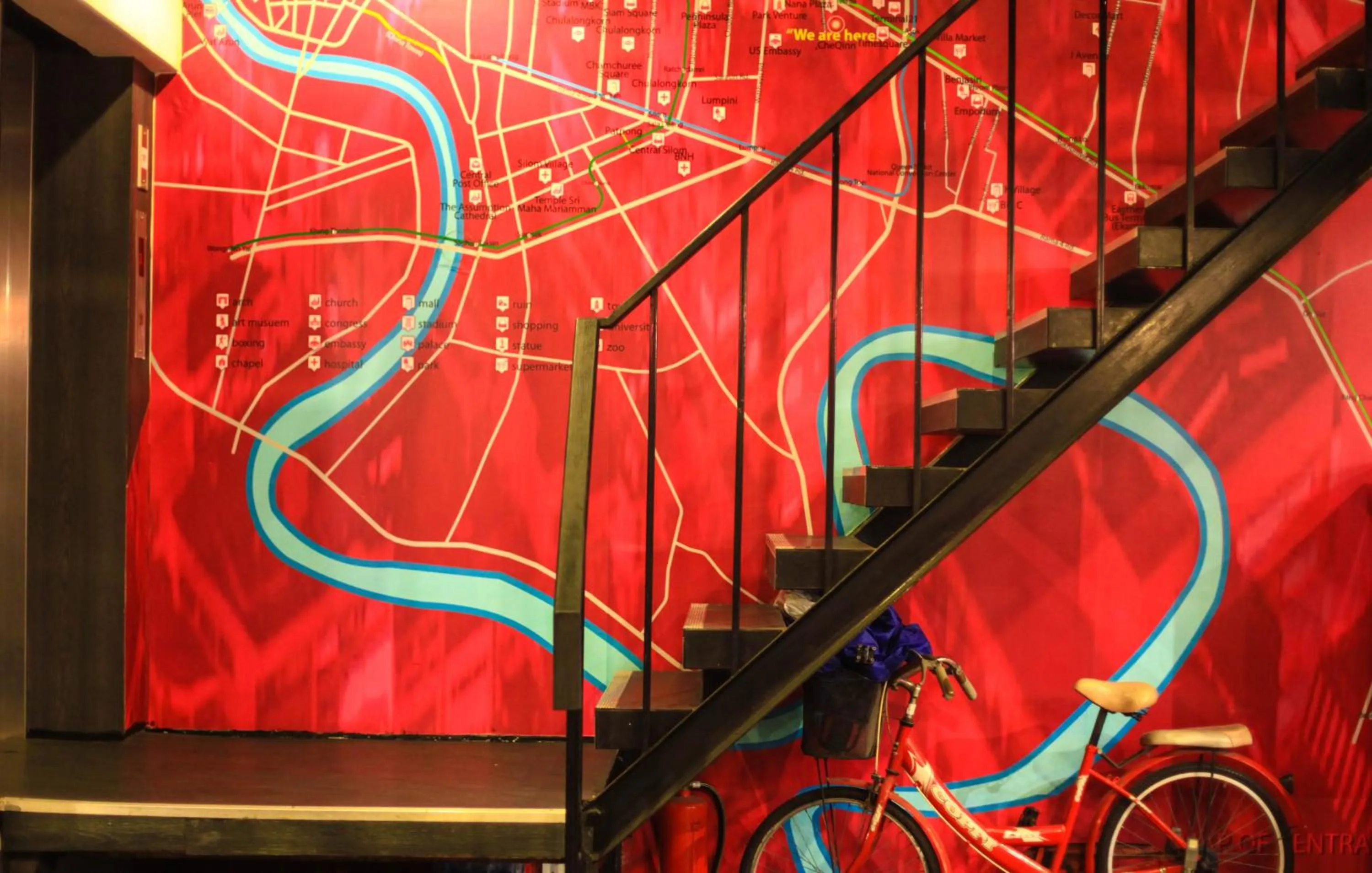 Decorative detail in CheQinn Hostel - Sukhumvit 4 Nana Plaza