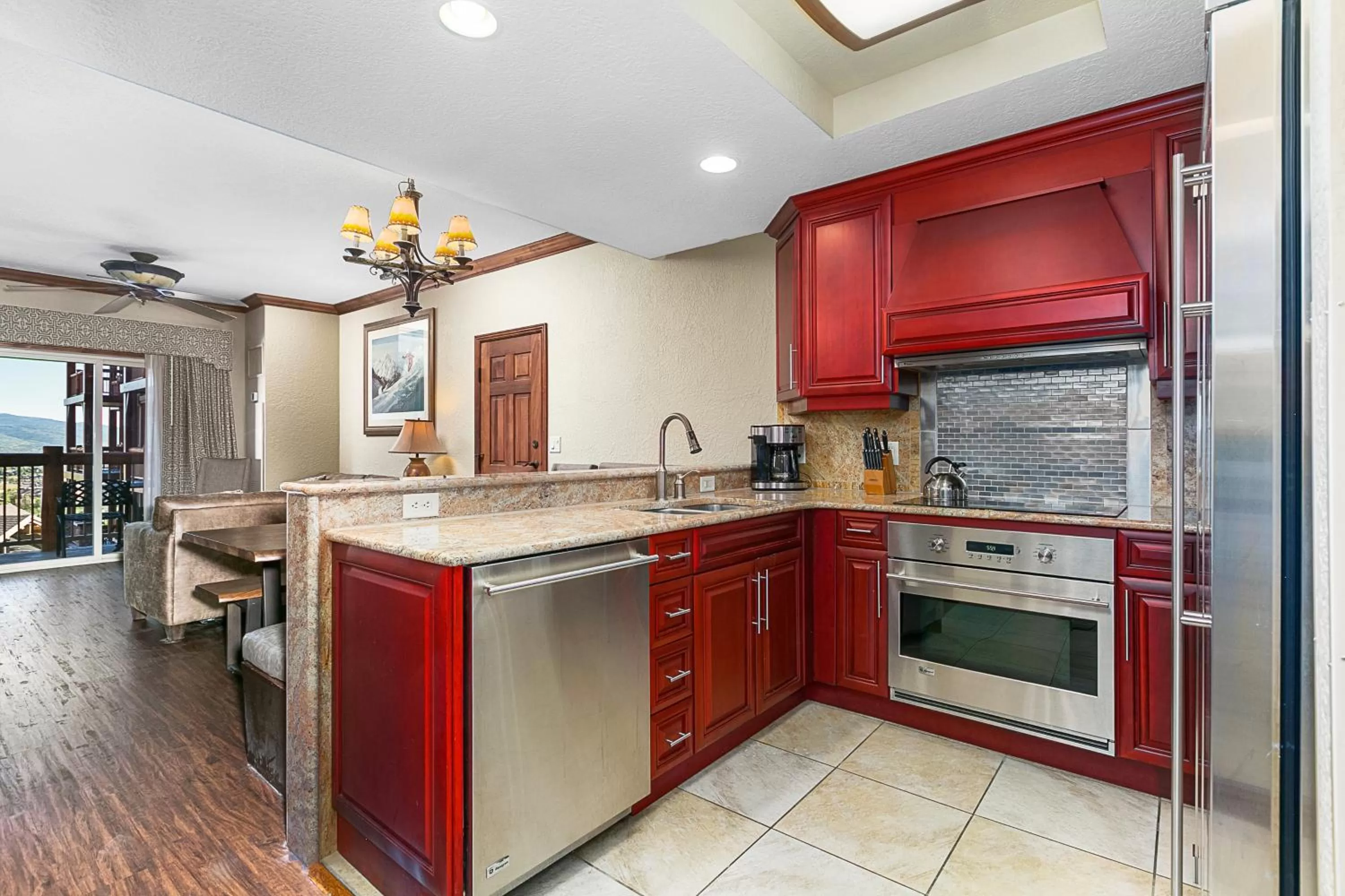 Kitchen or kitchenette in Condos at Canyons Resort by White Pines