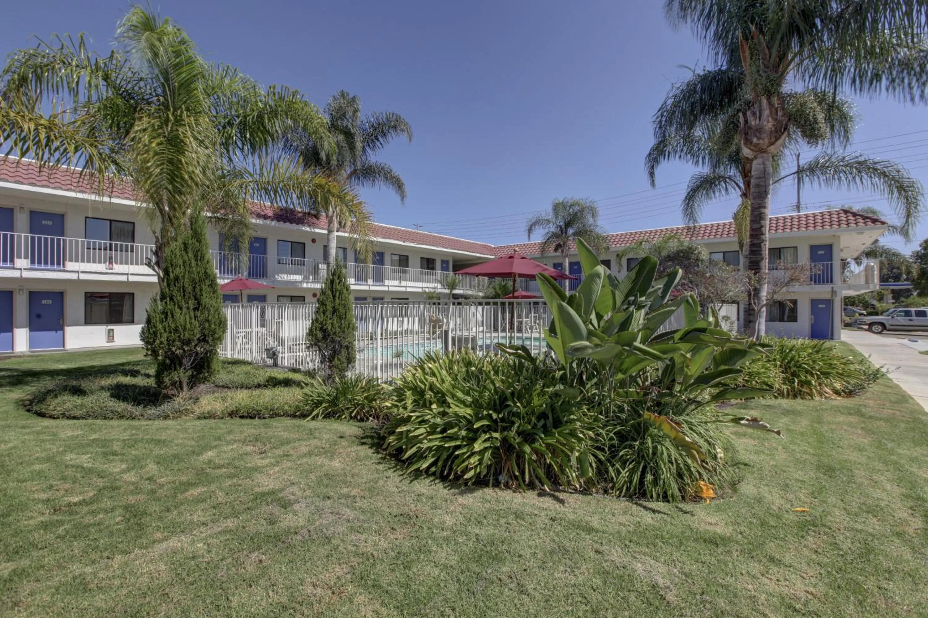 Facade/entrance in Motel 6-Corona, CA