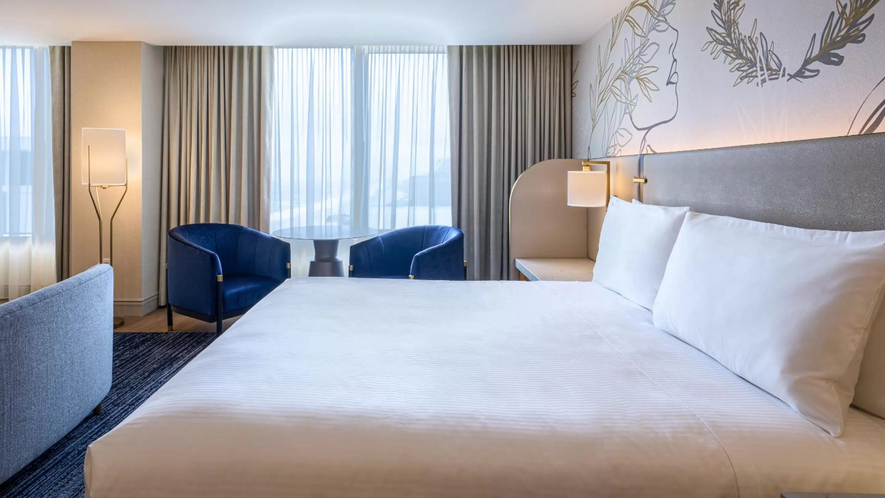Bedroom, Bed in Caesars Atlantic City, A Caesars Destination