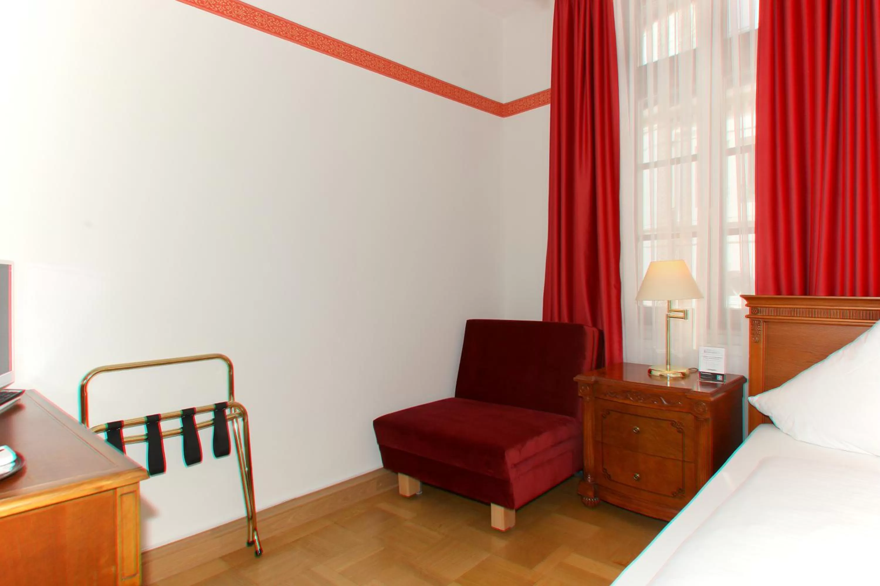 Bed, Seating Area in Hotel Rathausglöckel