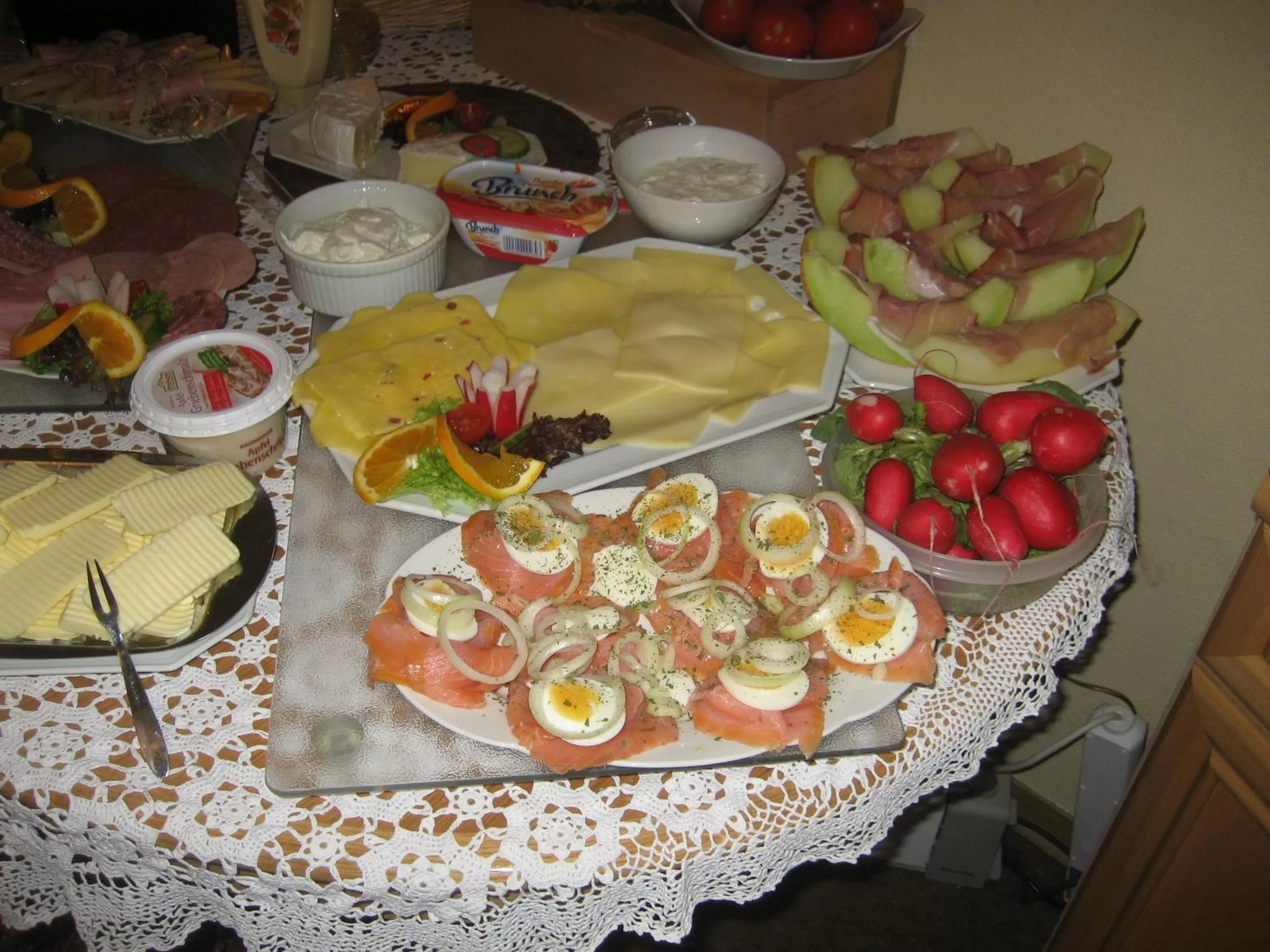 Buffet breakfast in Gästehaus Luise