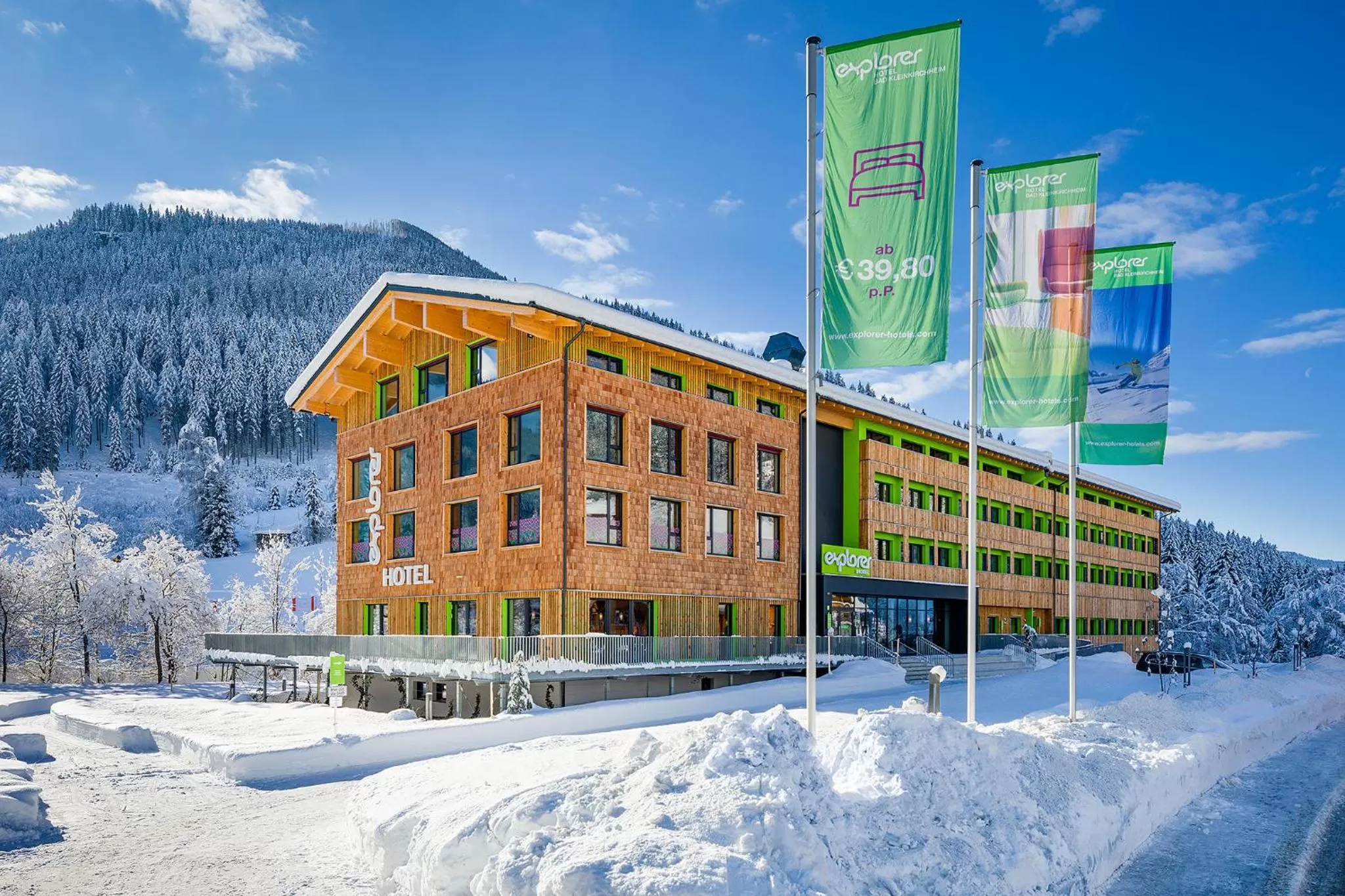 Property building, Winter in Explorer Hotel Garmisch
