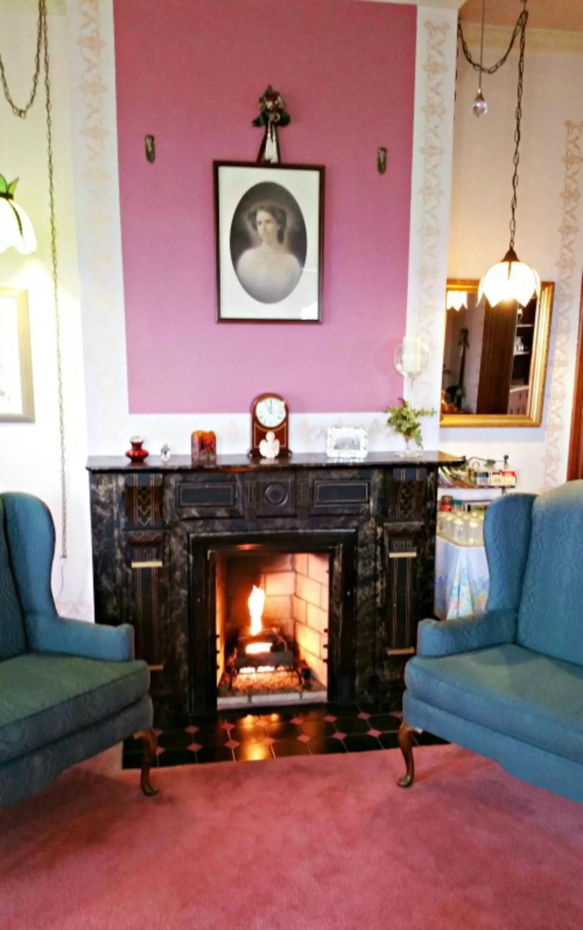 Communal lounge/ TV room in Sutherland House Victorian Bed and Breakfast