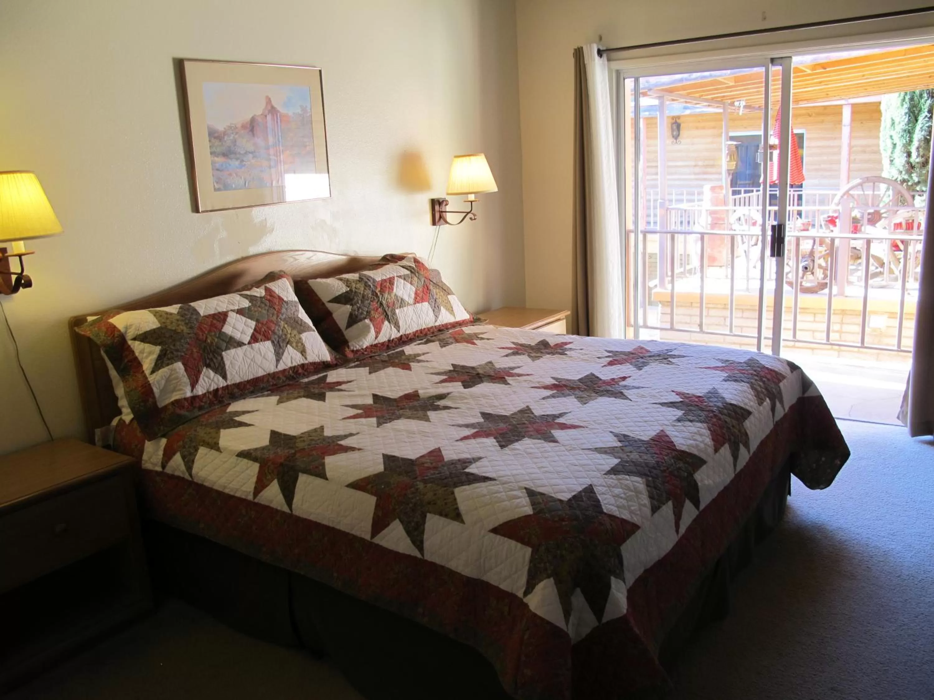 Bed in Stage Stop Inn