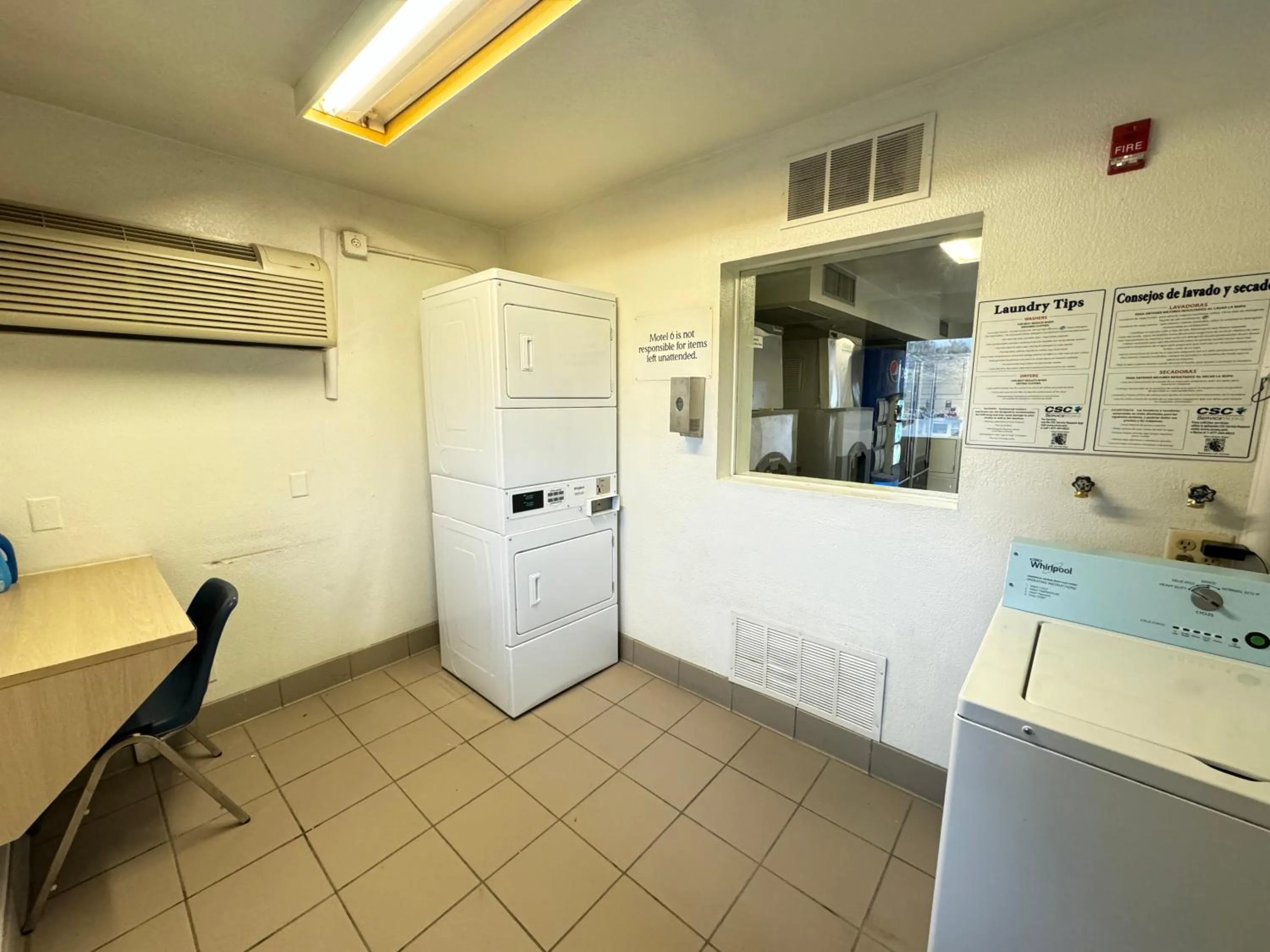 laundry in Motel 6-Casper, WY