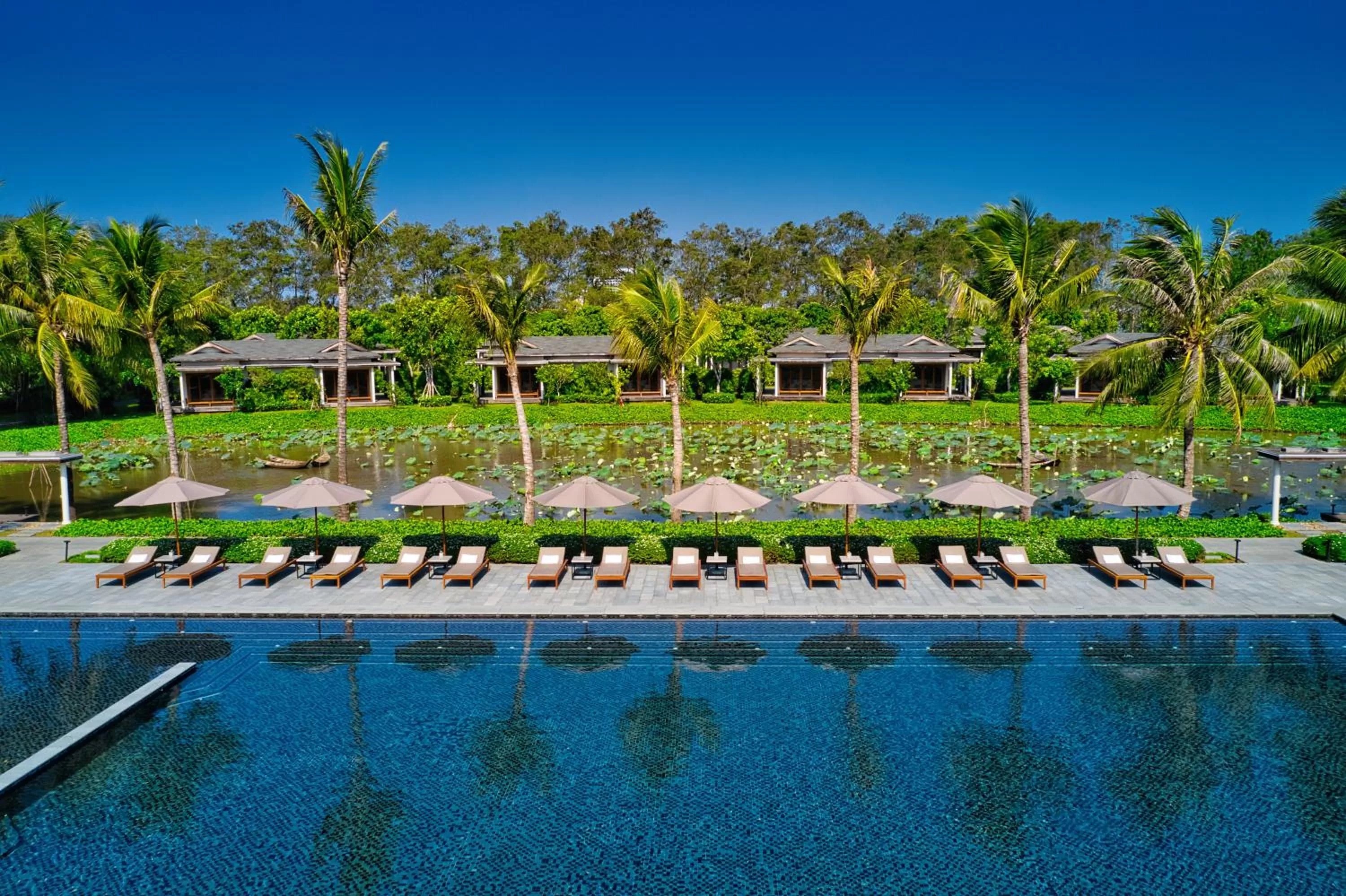 Swimming pool in Azerai Can Tho