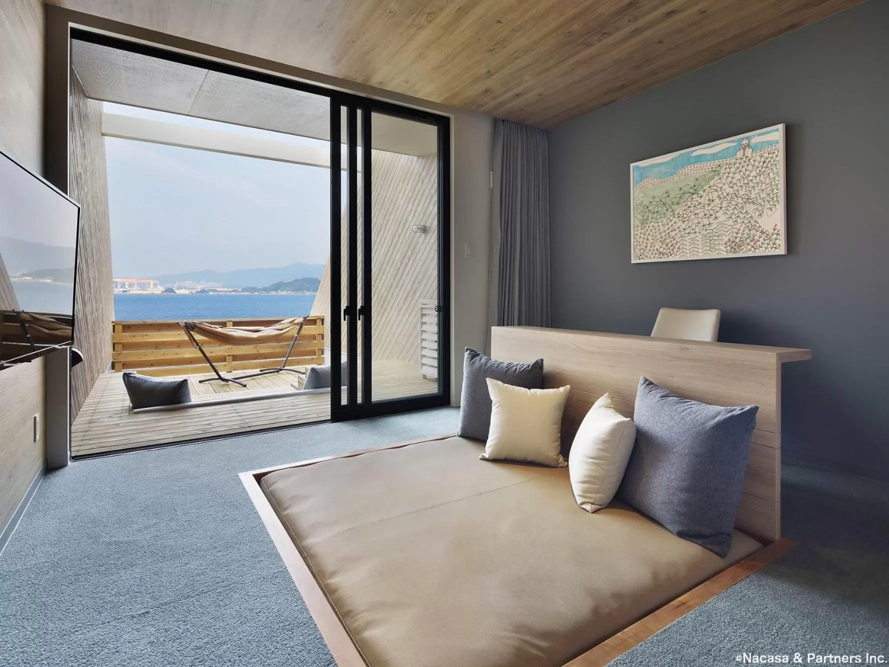 Sea view, Bed in i + Land Nagasaki