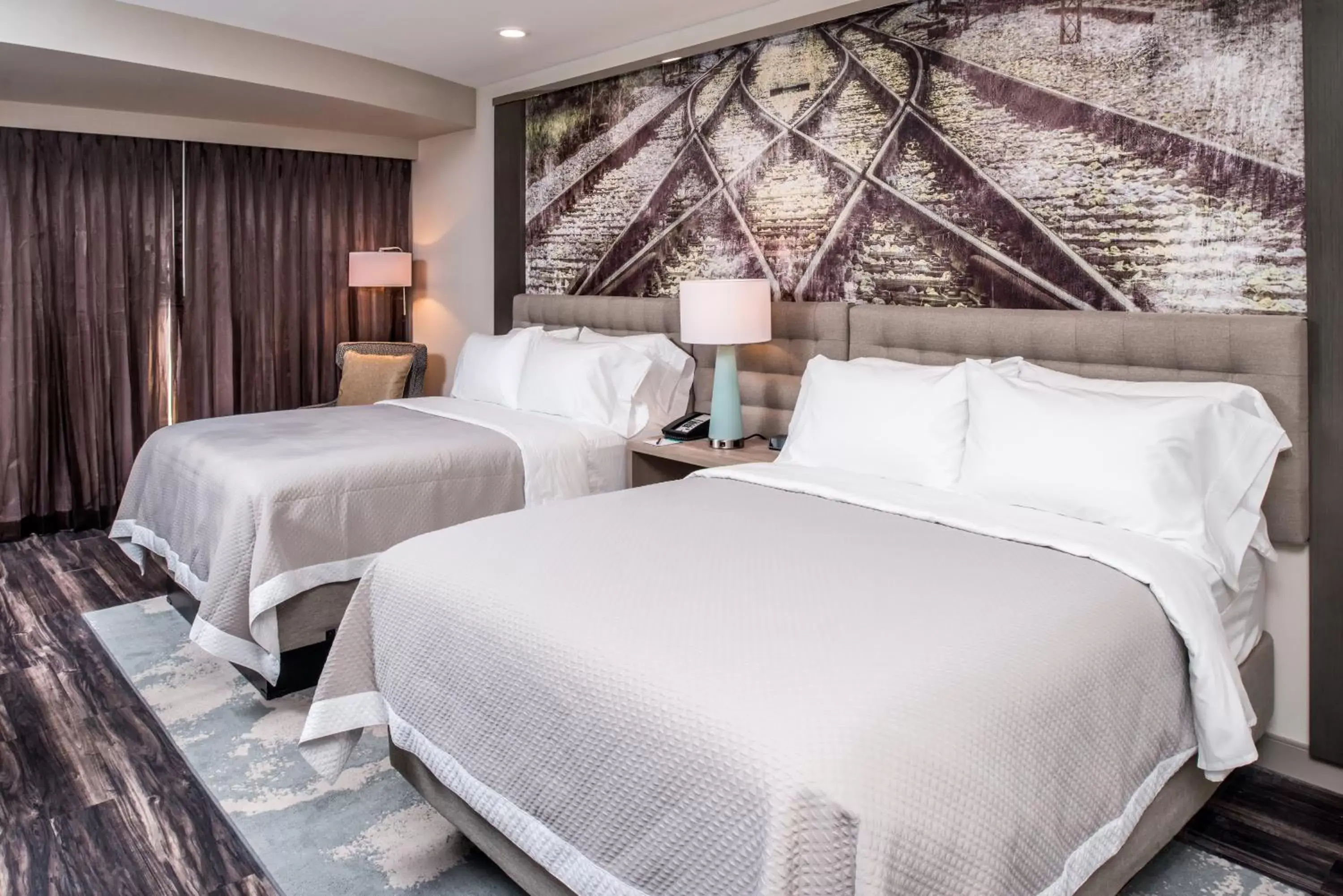 Queen Room with Two Queen Beds - Disability Access Hearing Accessible - Roll-In Shower in Hotel Indigo - Frisco, an IHG Hotel Queen Room with Two Queen Beds - Disability Access Hearing Accessible - Roll-In Shower in Hotel Indigo - Frisco, an IHG Hotel