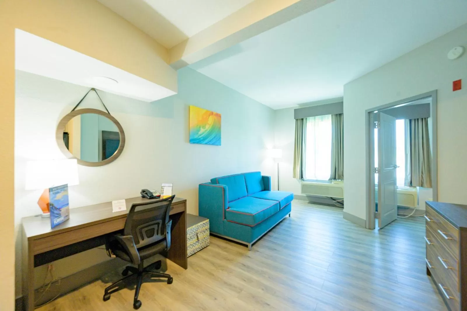 Living room in Hawthorn Extended Stay by Wyndham Panama City Beach