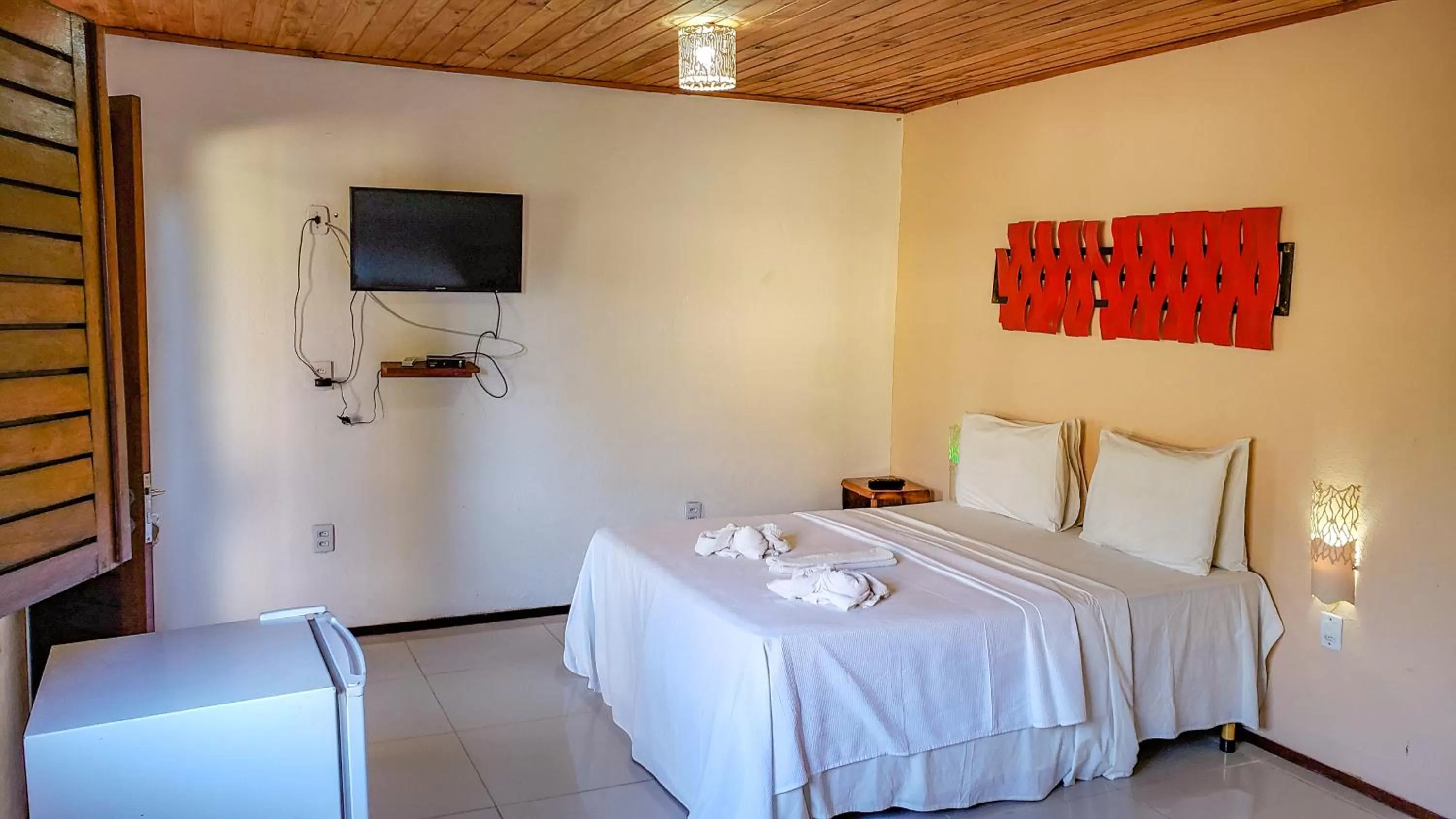 Bed in Pousada e Restaurante Encanto das Águas