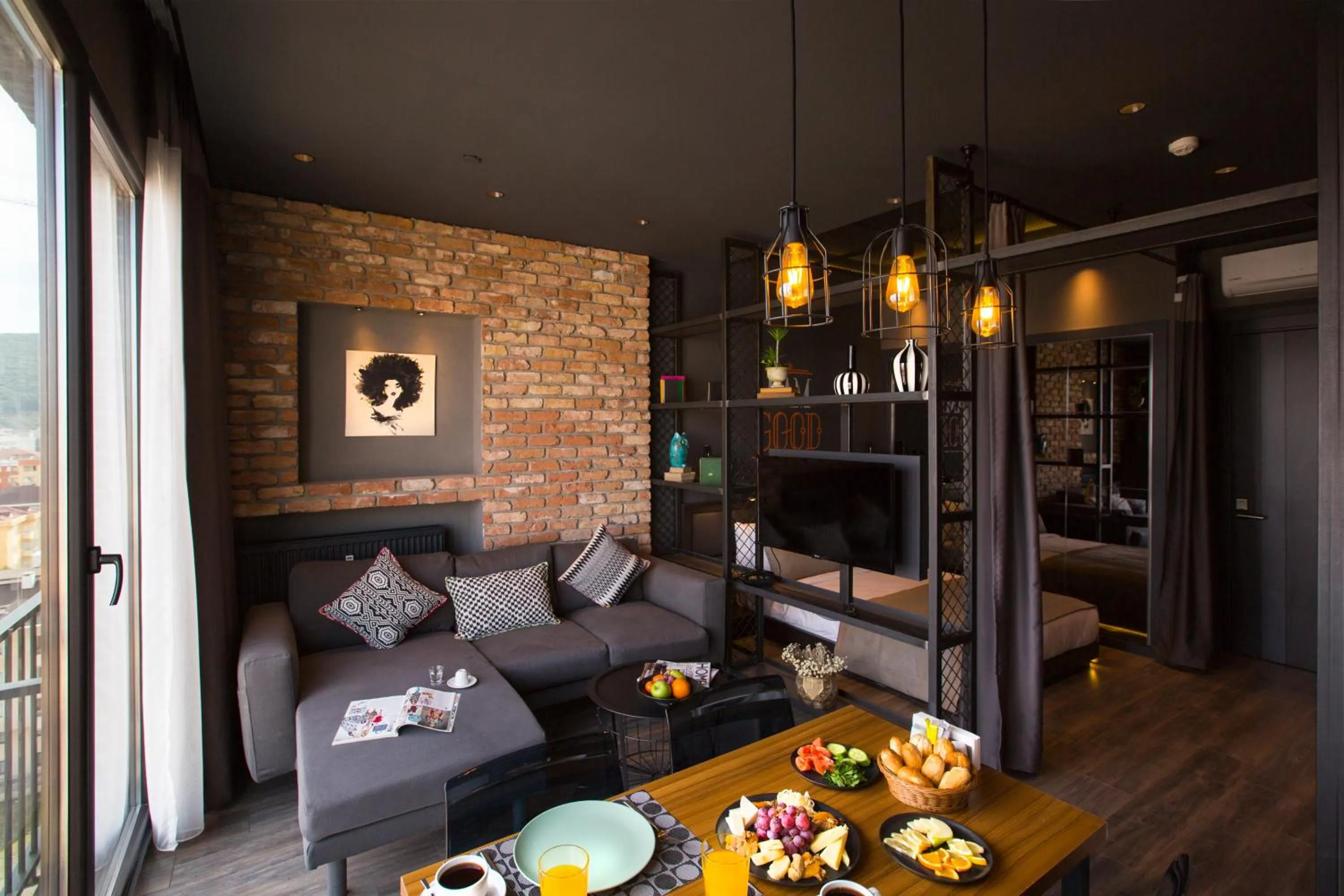 Seating area, Bed in Cityloft 161