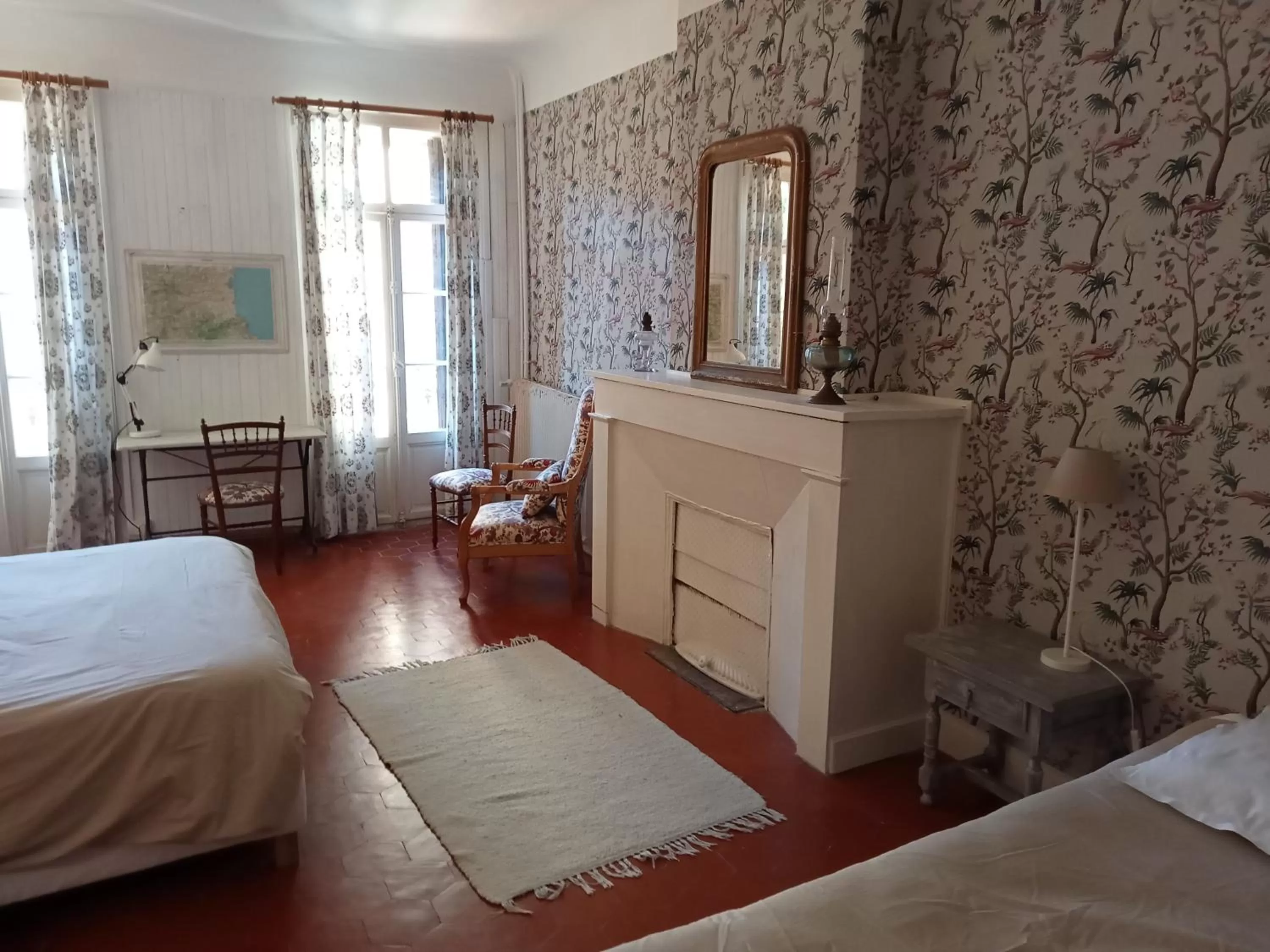 Bed in Mas Palegry Suite aux oiseaux