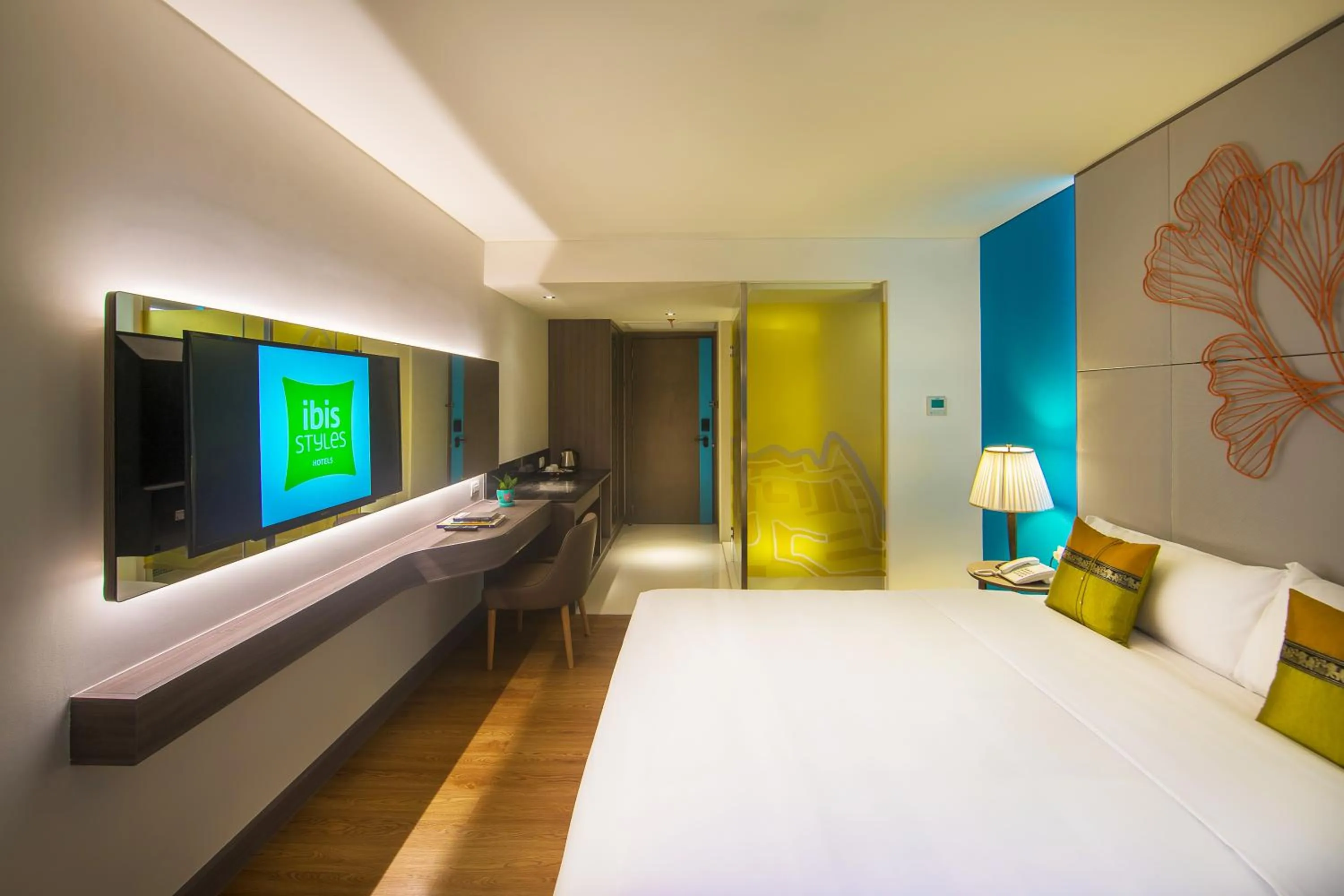 Bedroom, Bed in ibis Styles Siem Reap