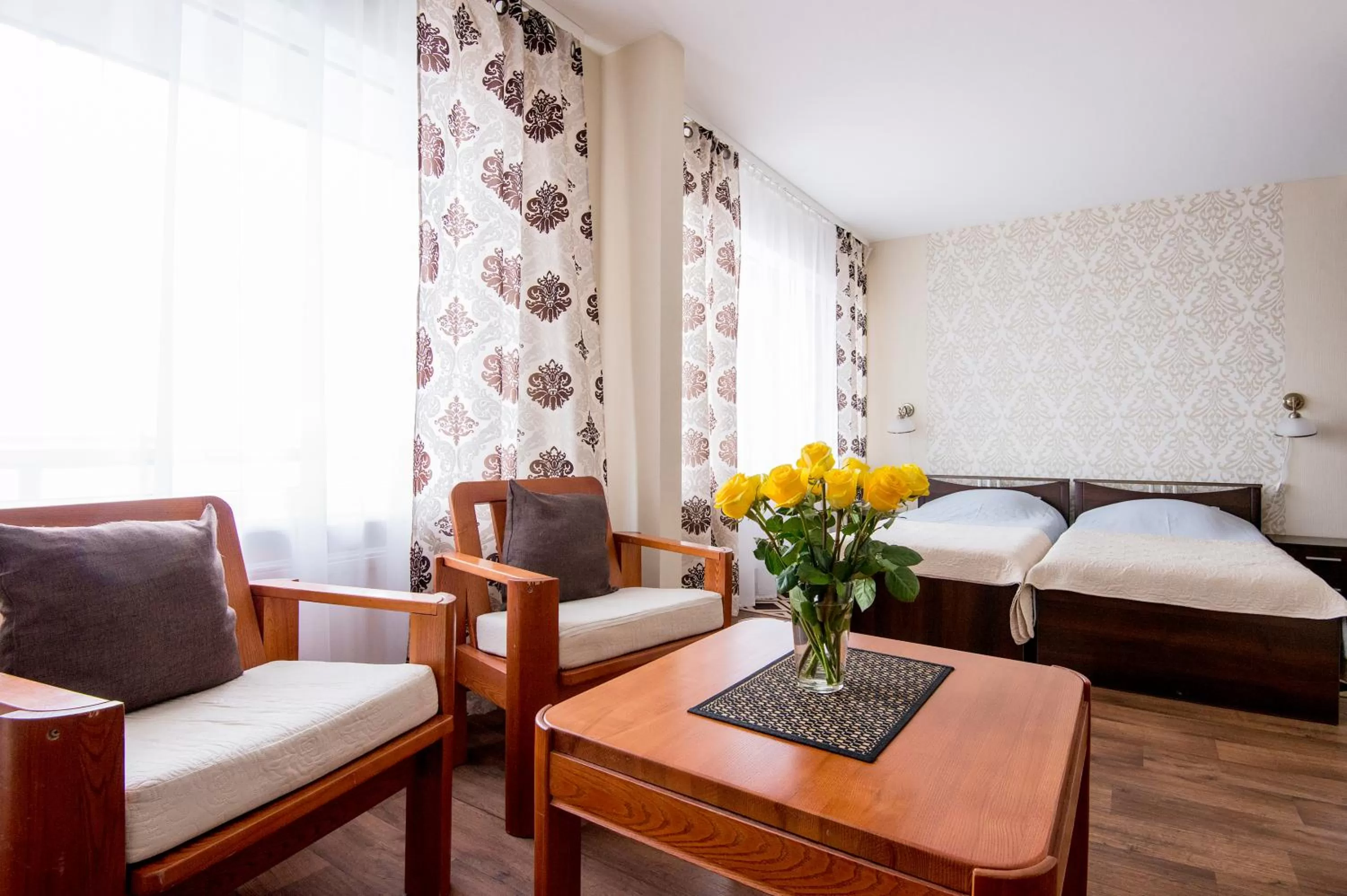 Bed in Hotel Mezaparks