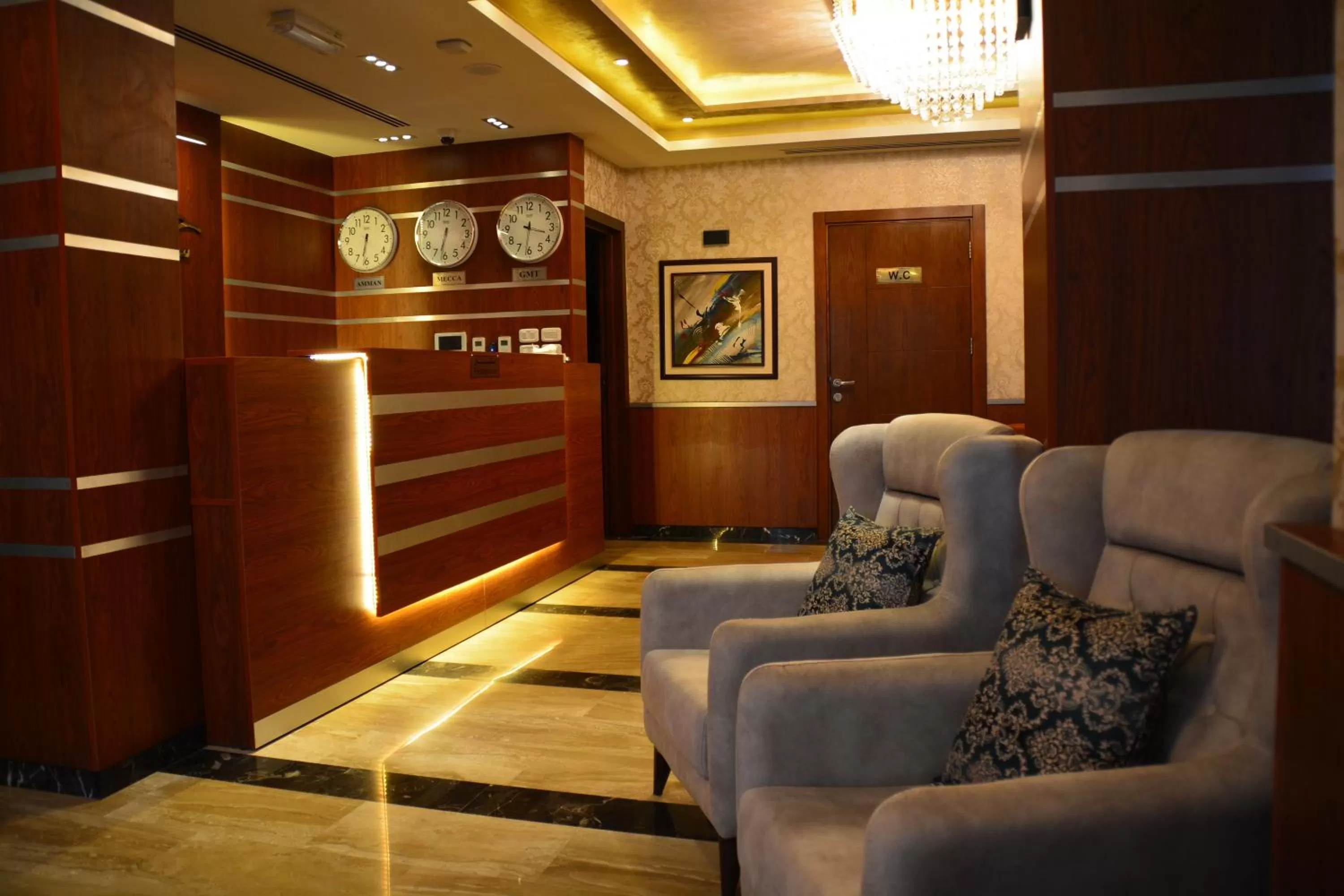 Lobby or reception in سما عمان للشقق الفندقية Sama Amman Hotel Apartments