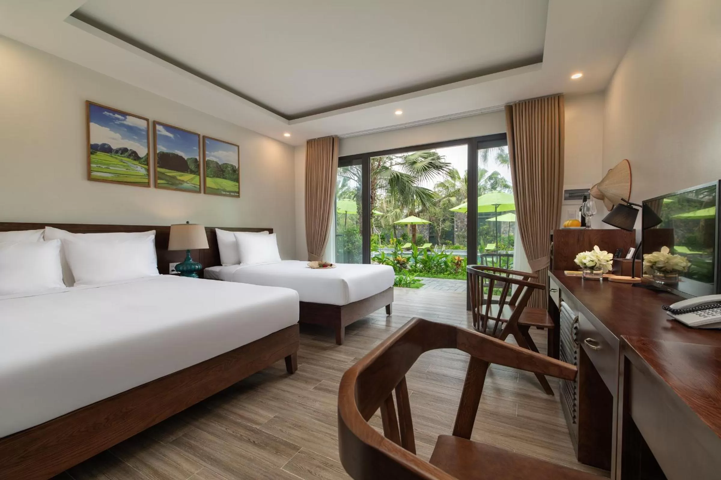 Photo of the whole room, Bed in Bai Dinh Riverside Resort & Spa