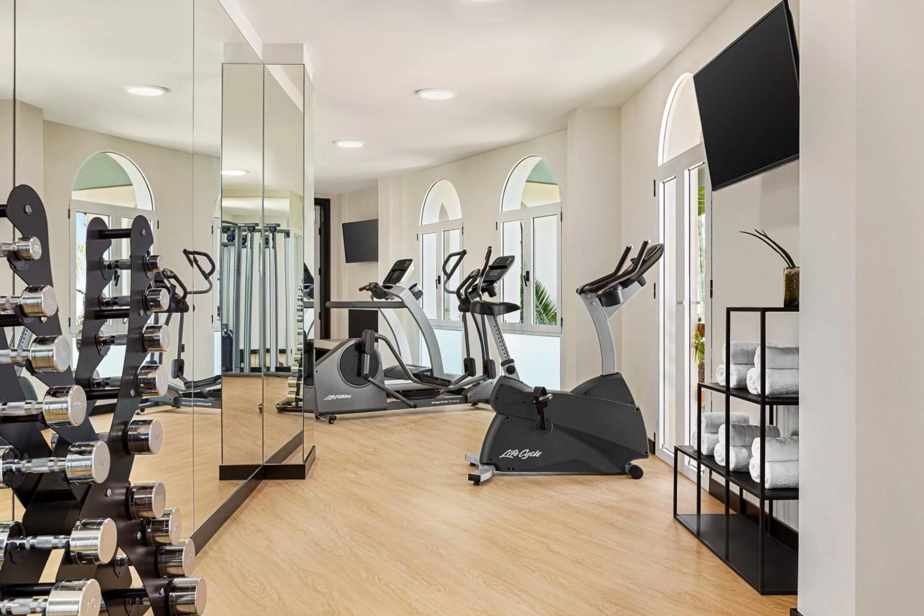 Fitness centre/facilities in Ramada Resort by Wyndham Puerto de Mazarron