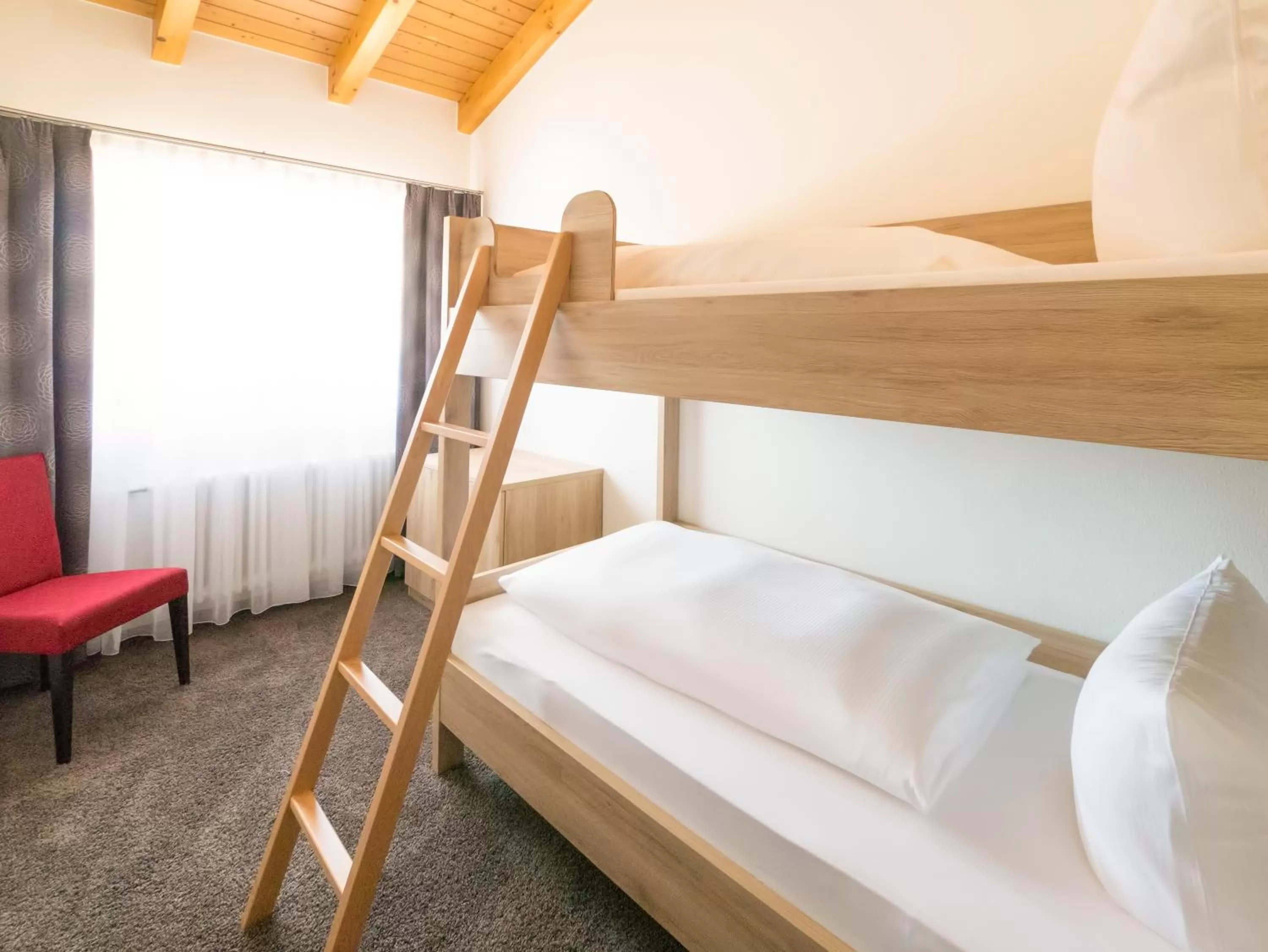 Bed in Hotel Restaurant Schiff