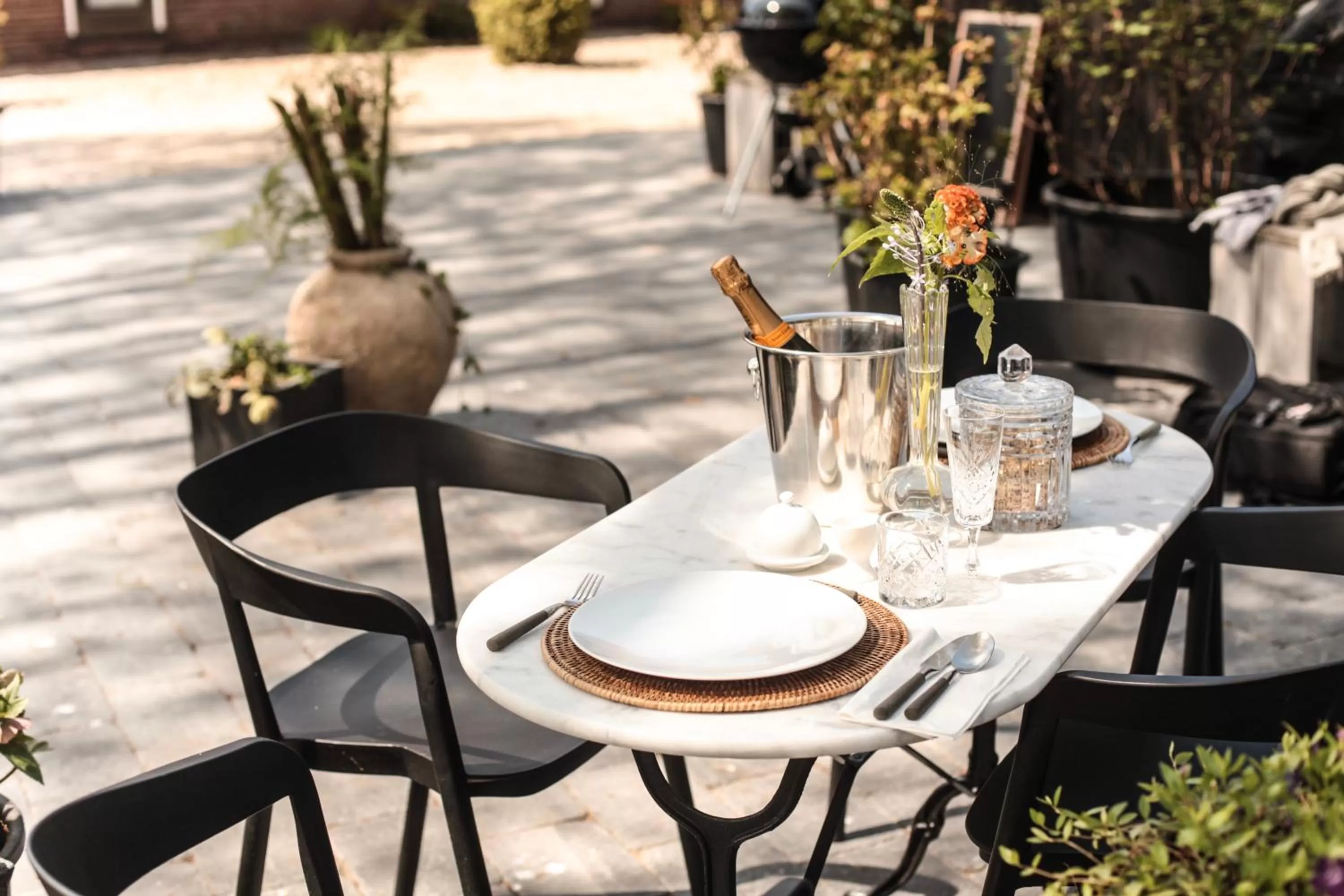 Garden view in B&B Hoeve de Haar
