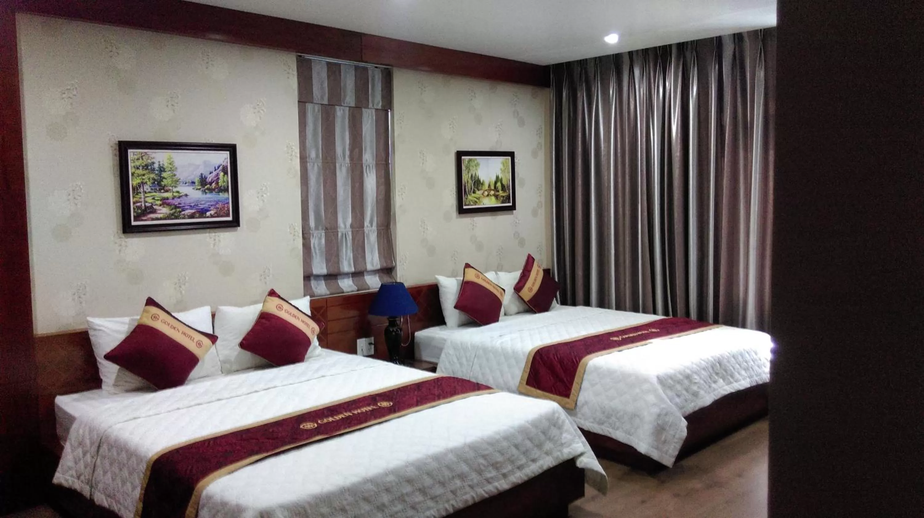 Bed in Golden Thai binh Hotel