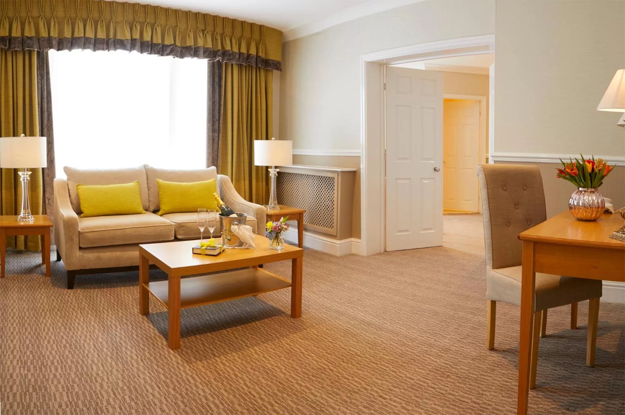 Seating area in Palm Court Hotel