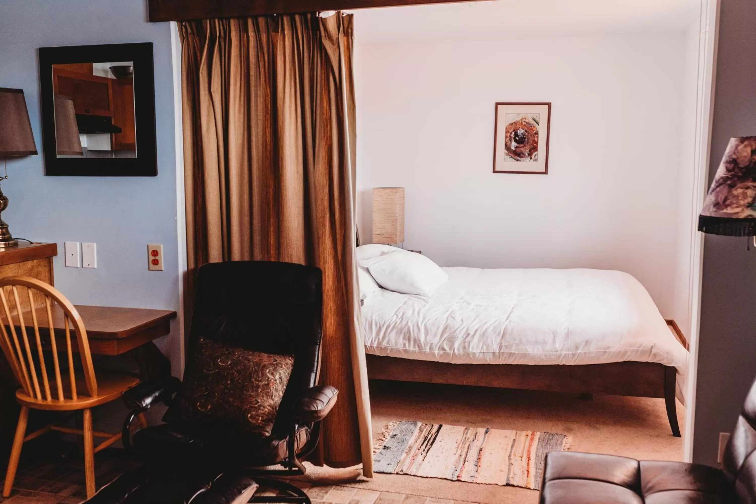 Bed in The Oceanfront Hotel