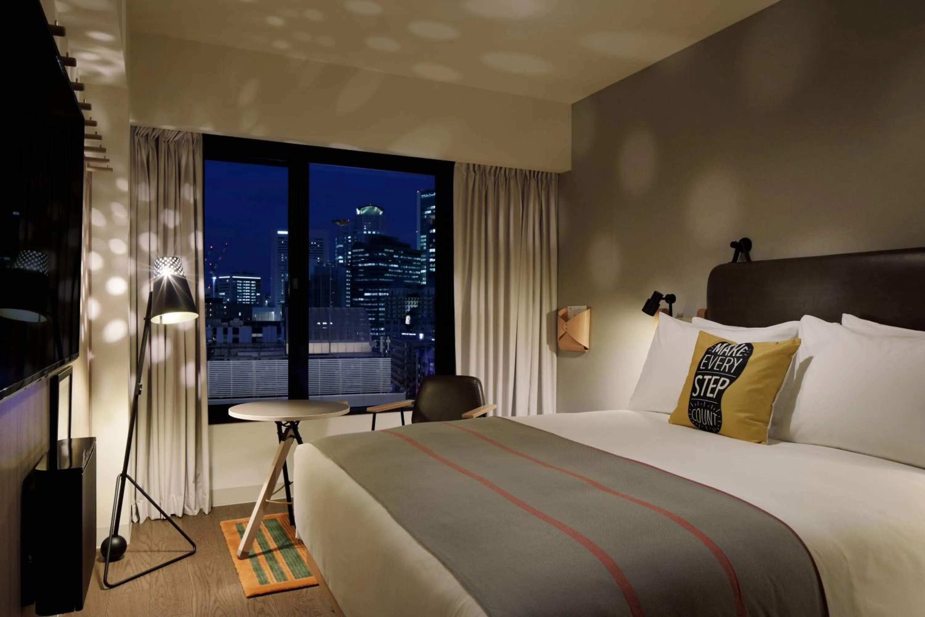 Photo of the whole room, Bed in Moxy Osaka Umeda