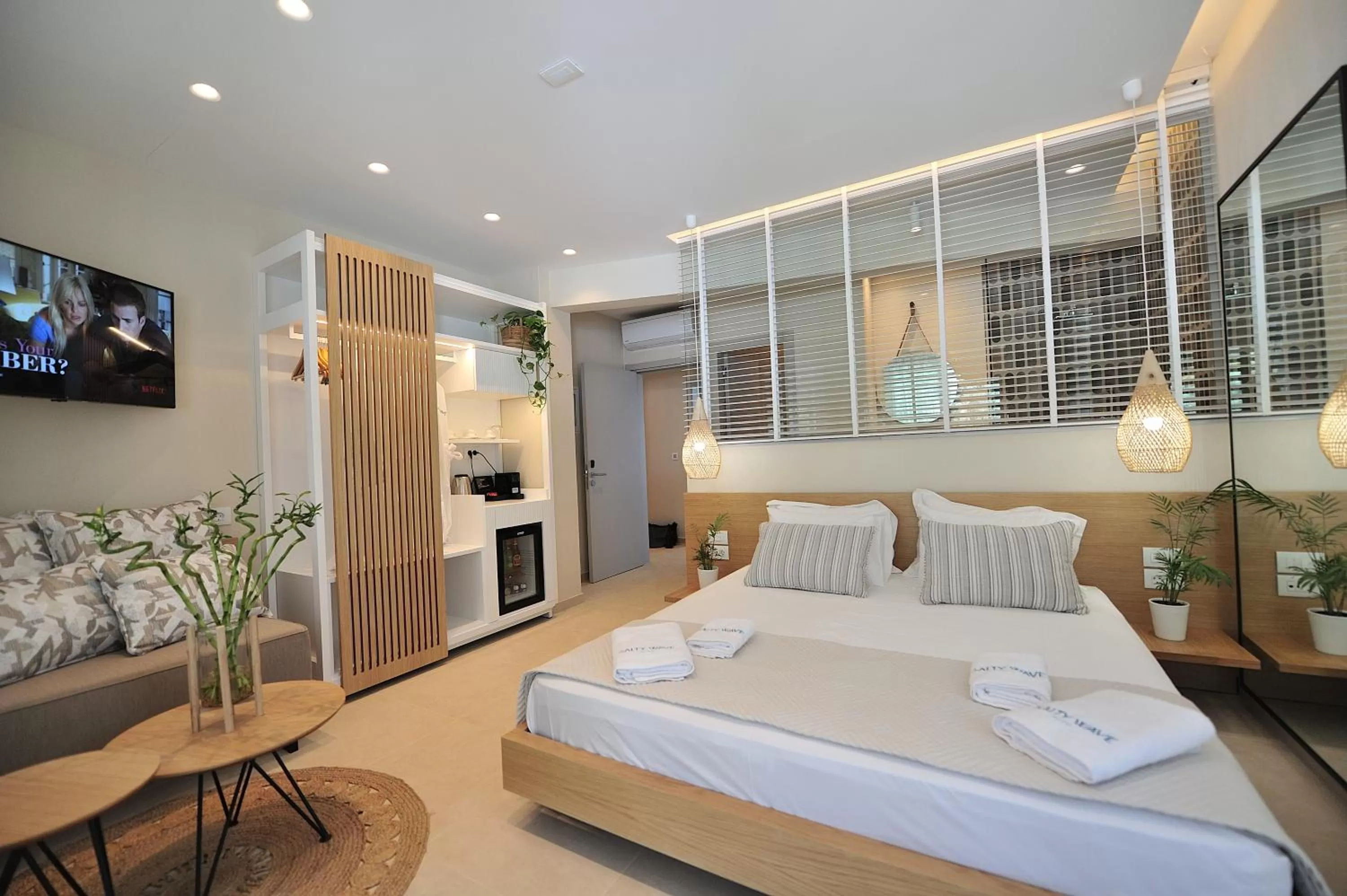 Bed in Salty Wave Suites