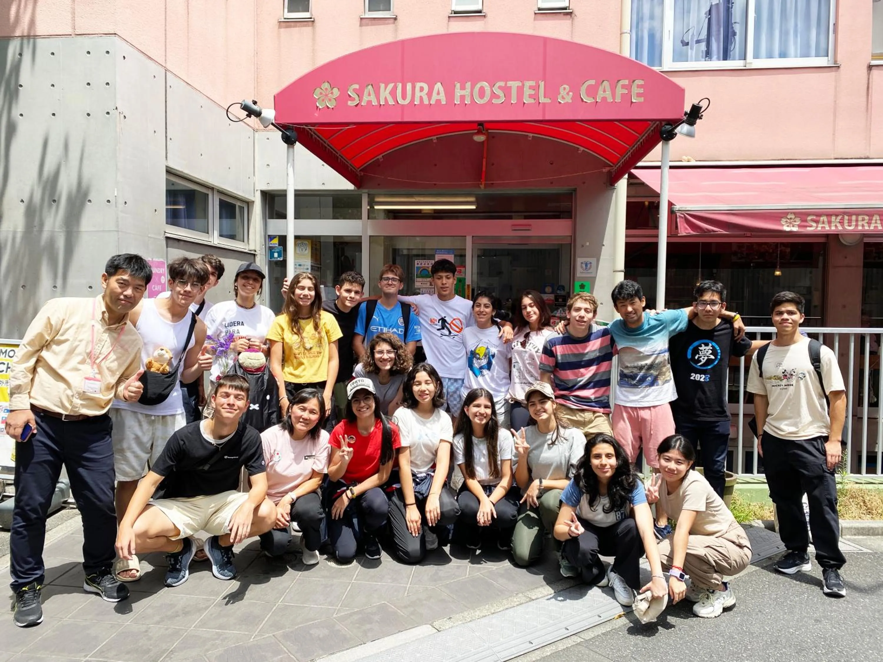 group of guests in Sakura Hostel Asakusa
