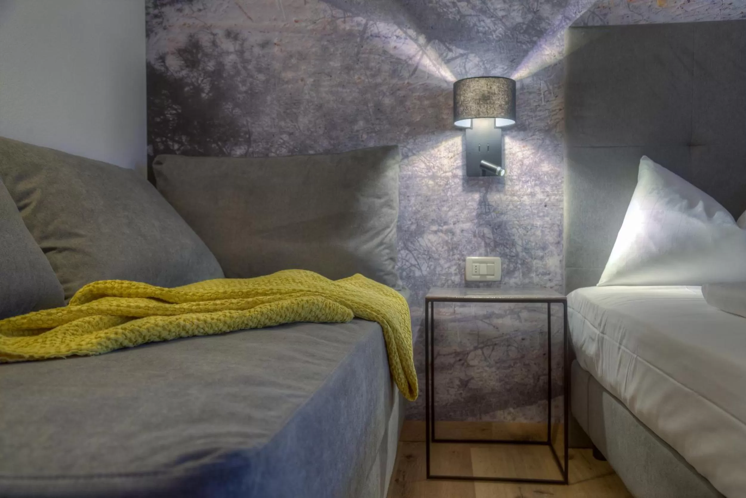 Living room, Bed in Eden Apartments