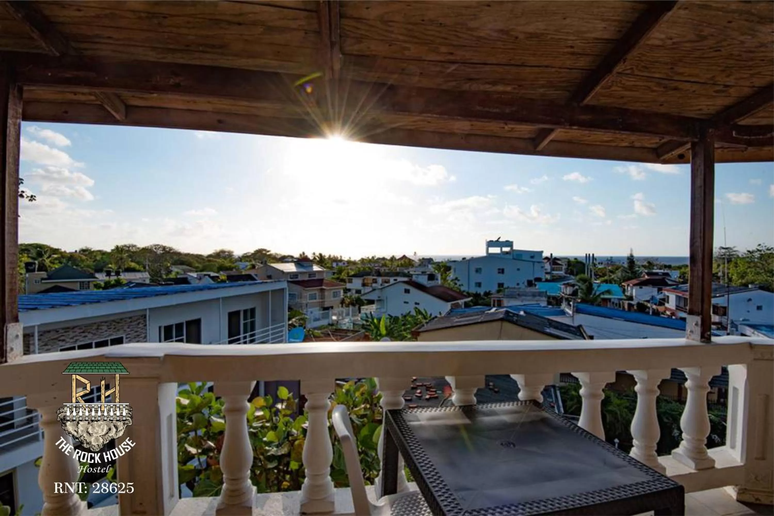 Bird's eye view, Balcony/Terrace in The Rock House Eco