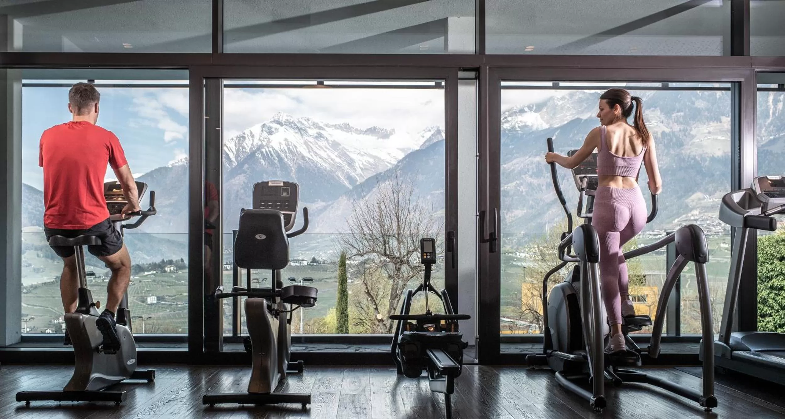 Fitness centre/facilities in Hotel Rosengarten (Schenna Resort)