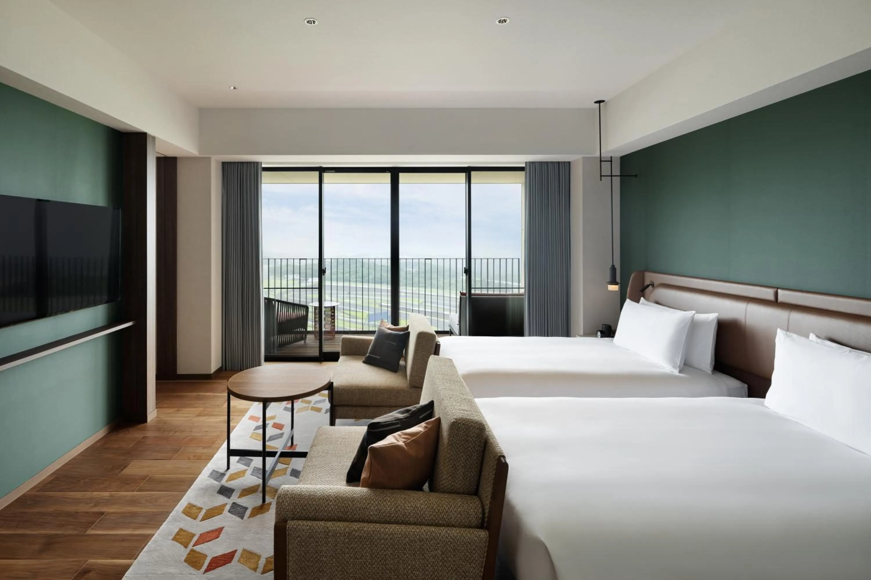 Bed in Fuji Speedway Hotel, in The Unbound Collection by Hyatt